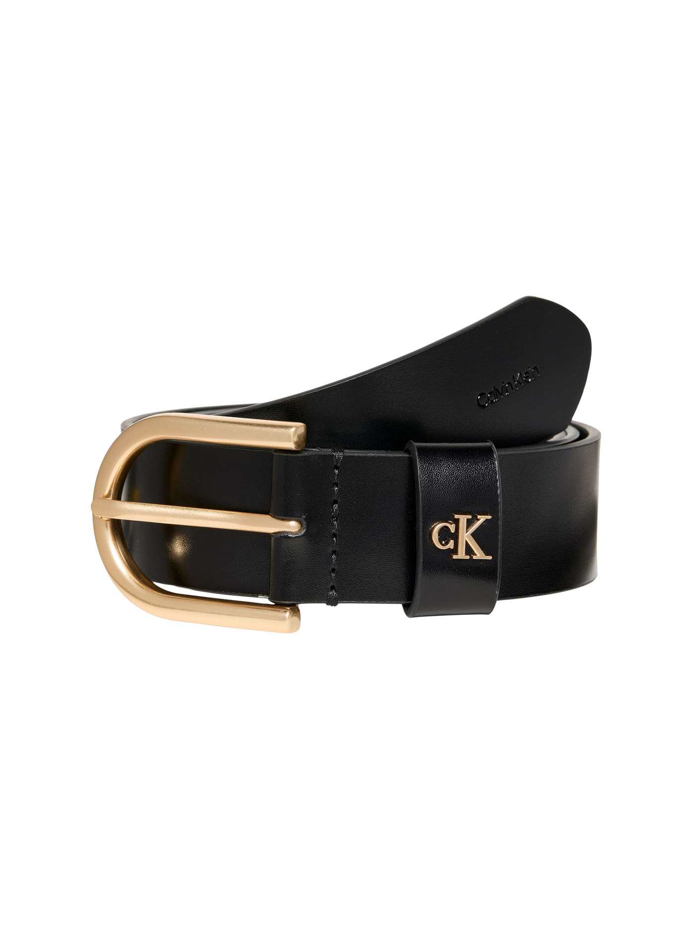 Ledergürtel mit Schnalle CALVIN KLEIN Schwarz
