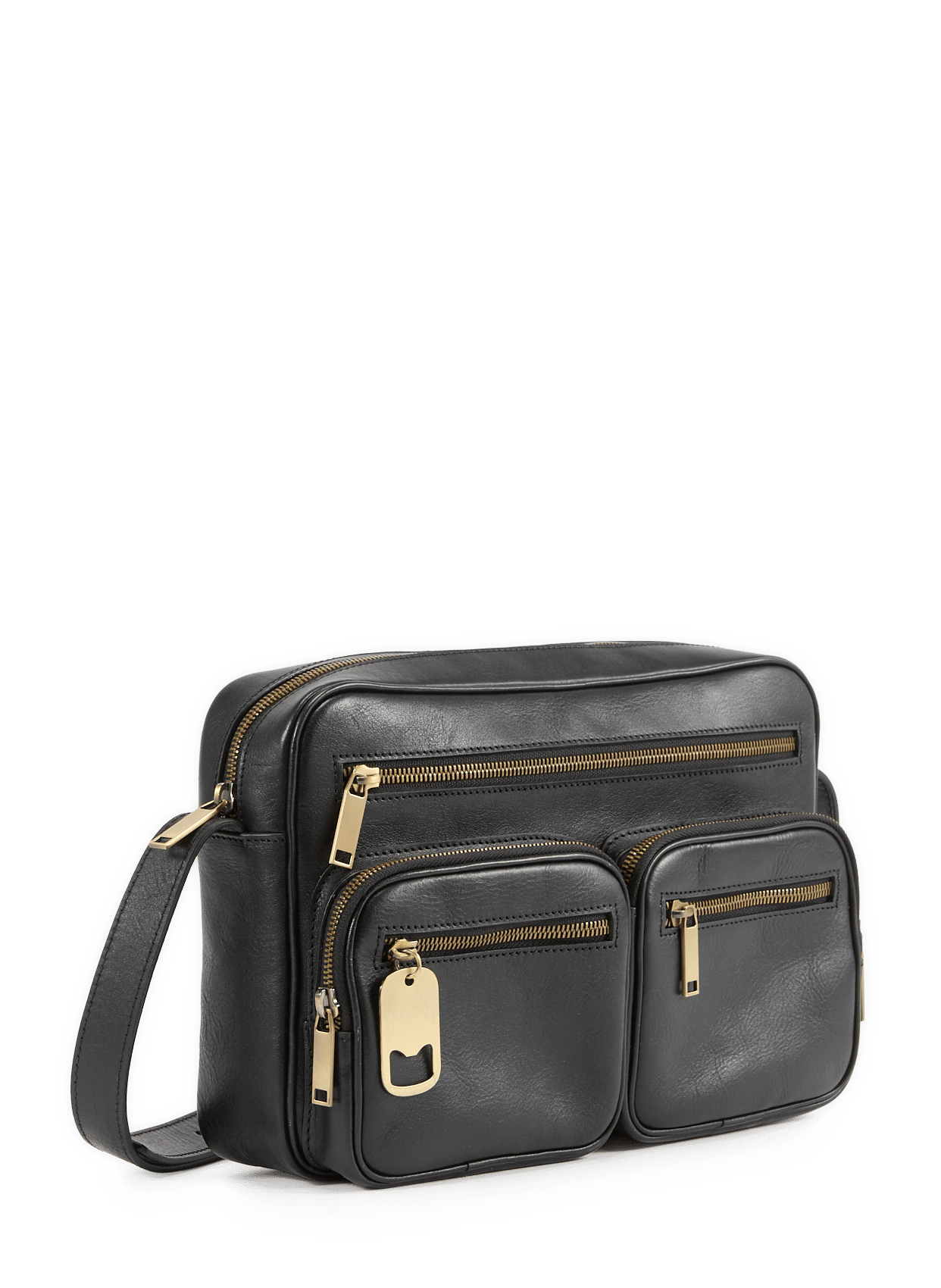 Leather shoulder bag SAISON 1865 Black