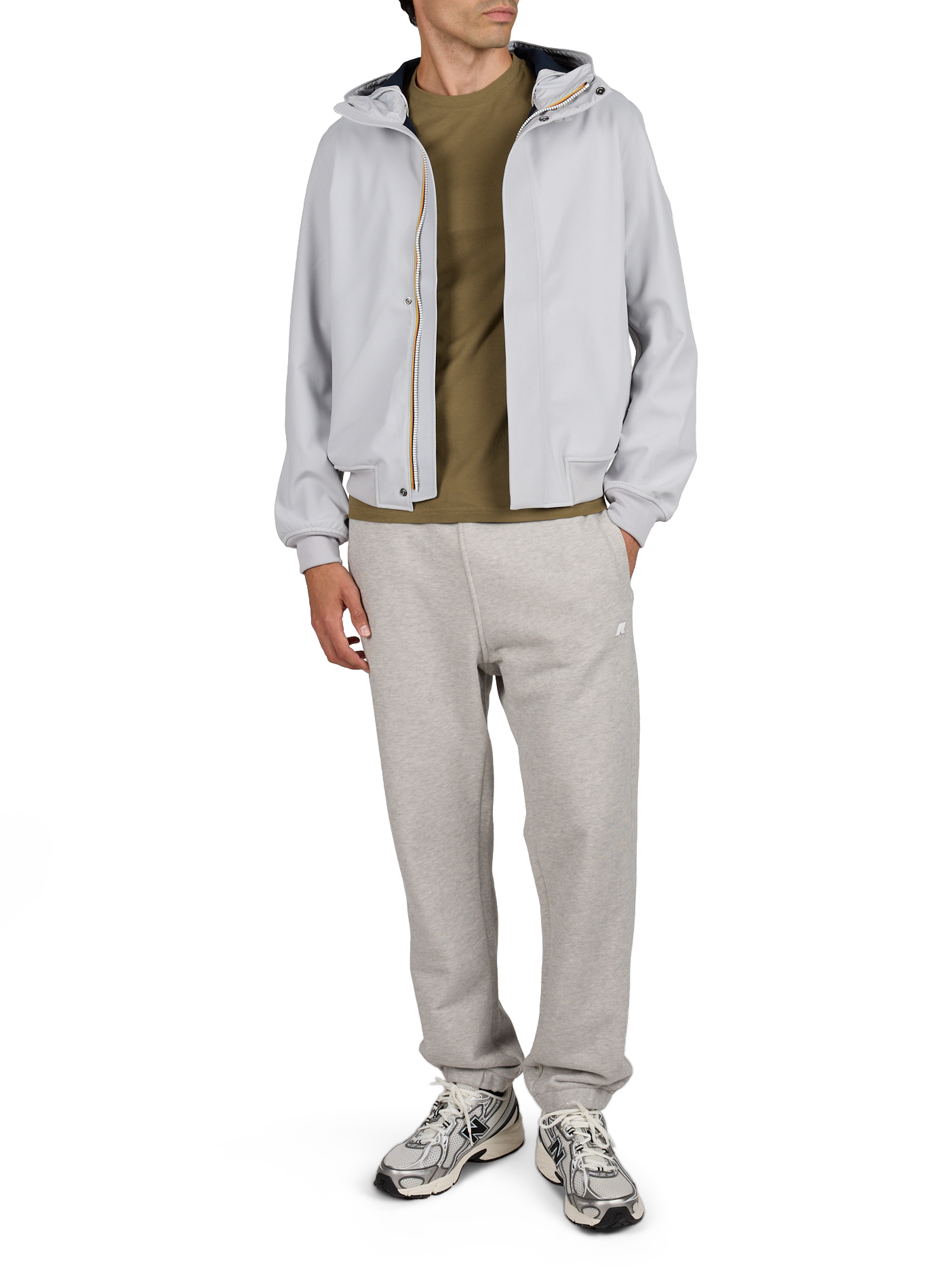 Parka with high collar K-WAY Grey