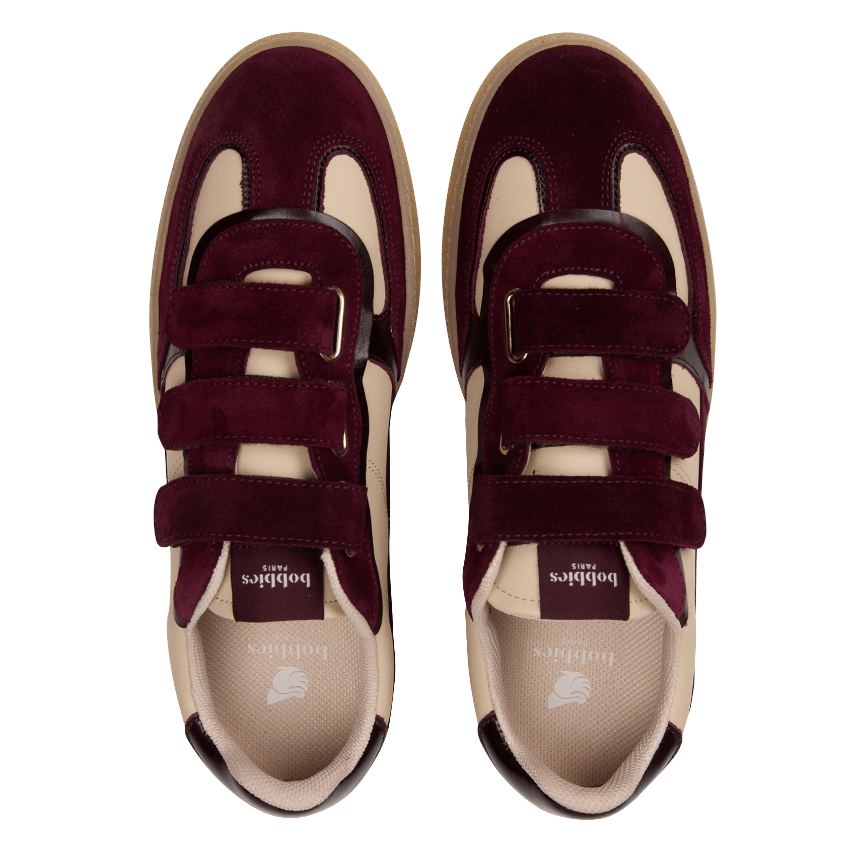 Sneakers met klittenband van lamsleer vesper BOBBIES Paars
