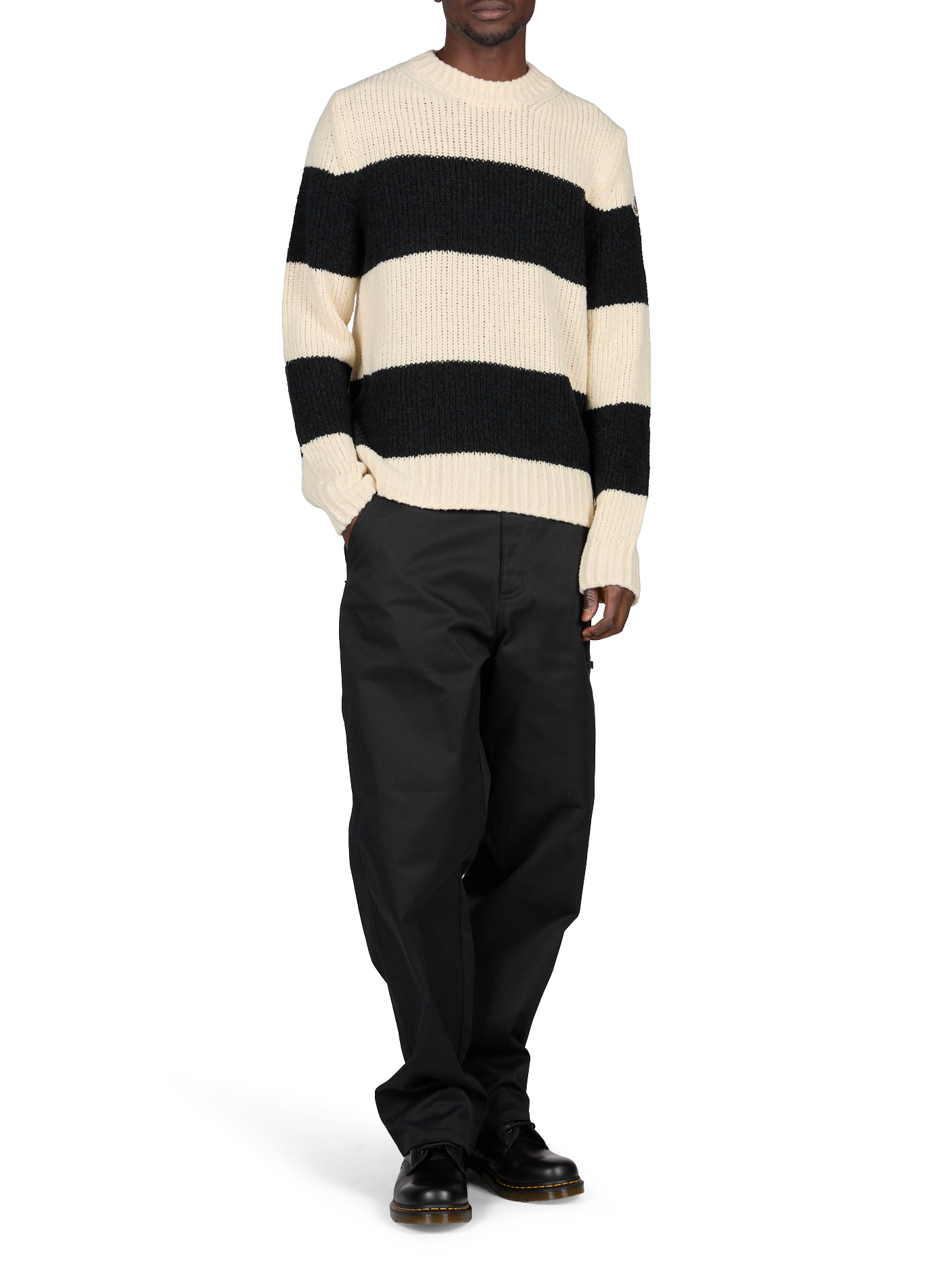 Striped sweater in blended virgin wool MONCLER Multicolour