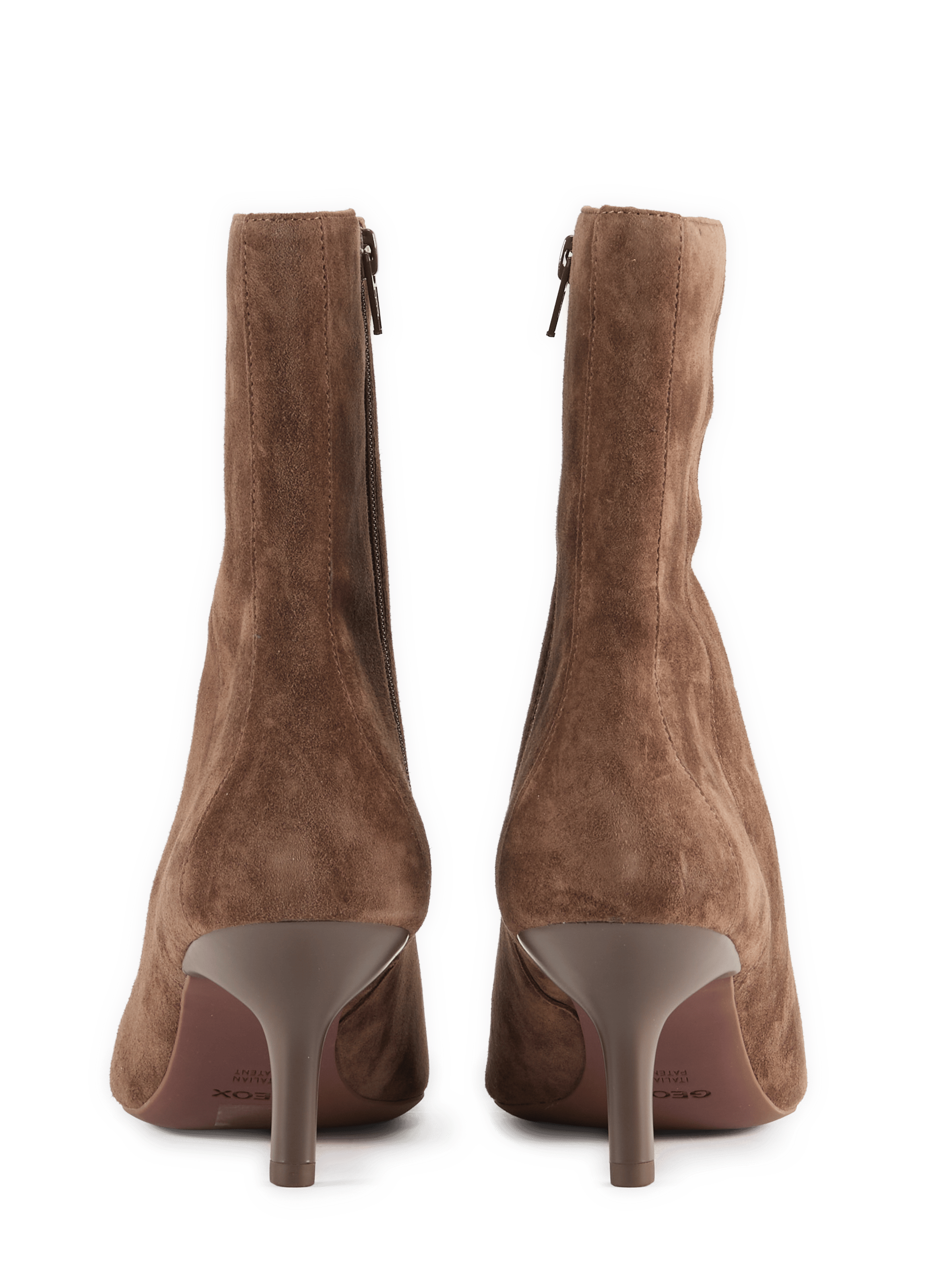 Leather ankle boots GEOX Brown