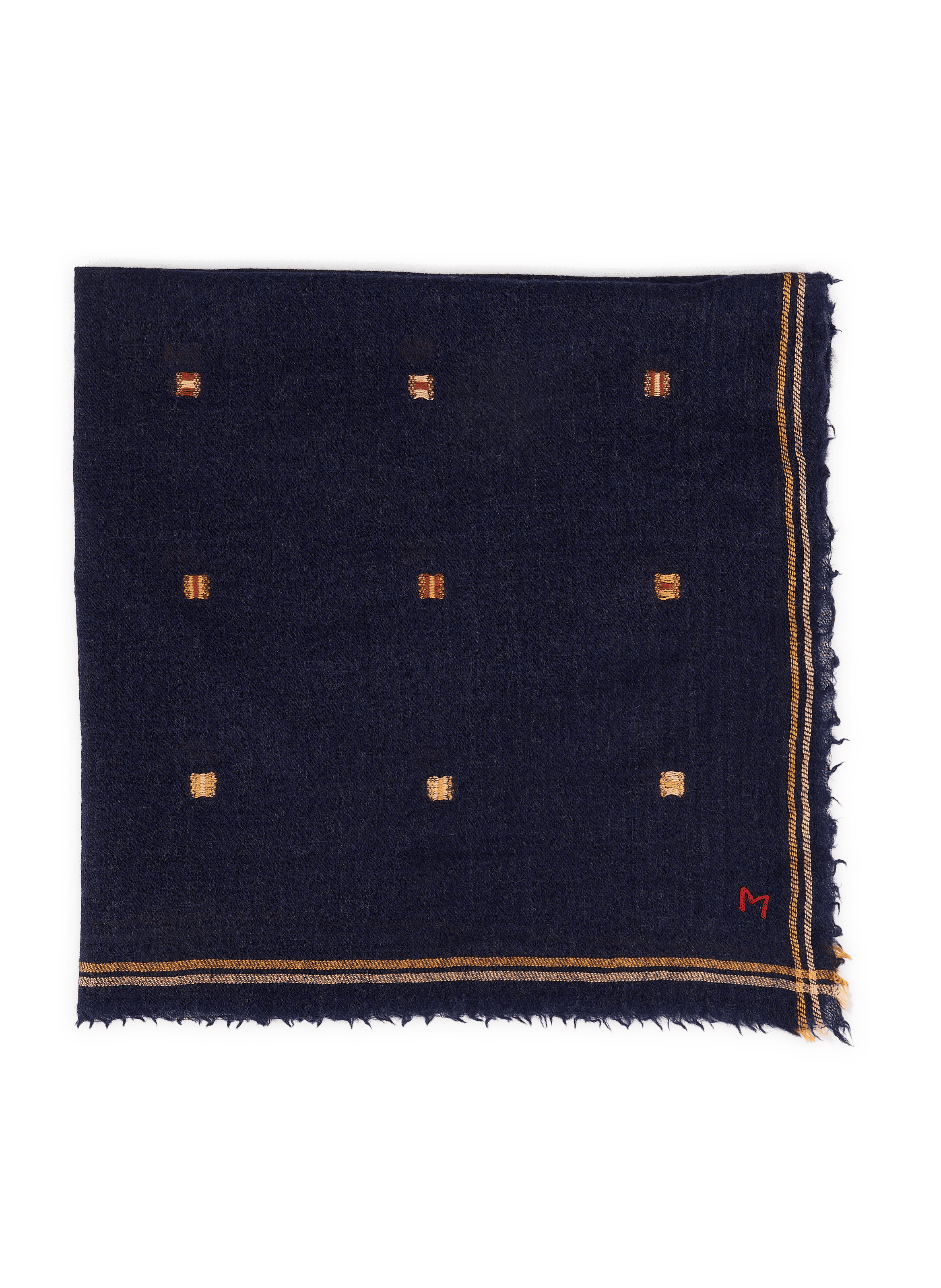 Foulard brodé en laine MOISMONT Multicolore