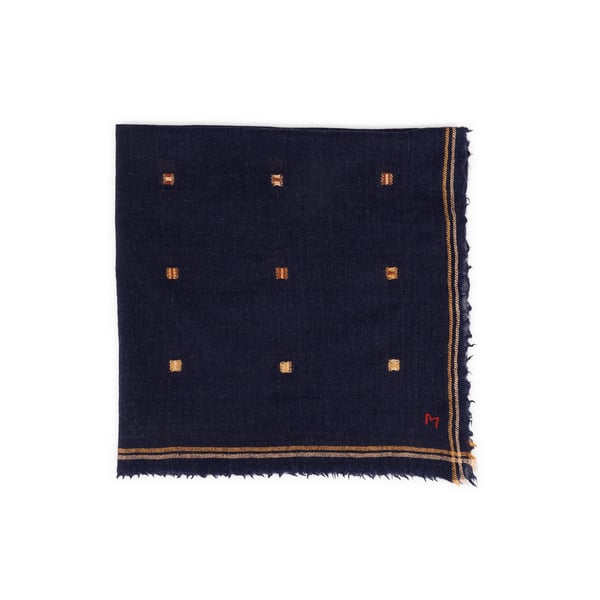 Foulard brodé en laine Foulard brodé en laine