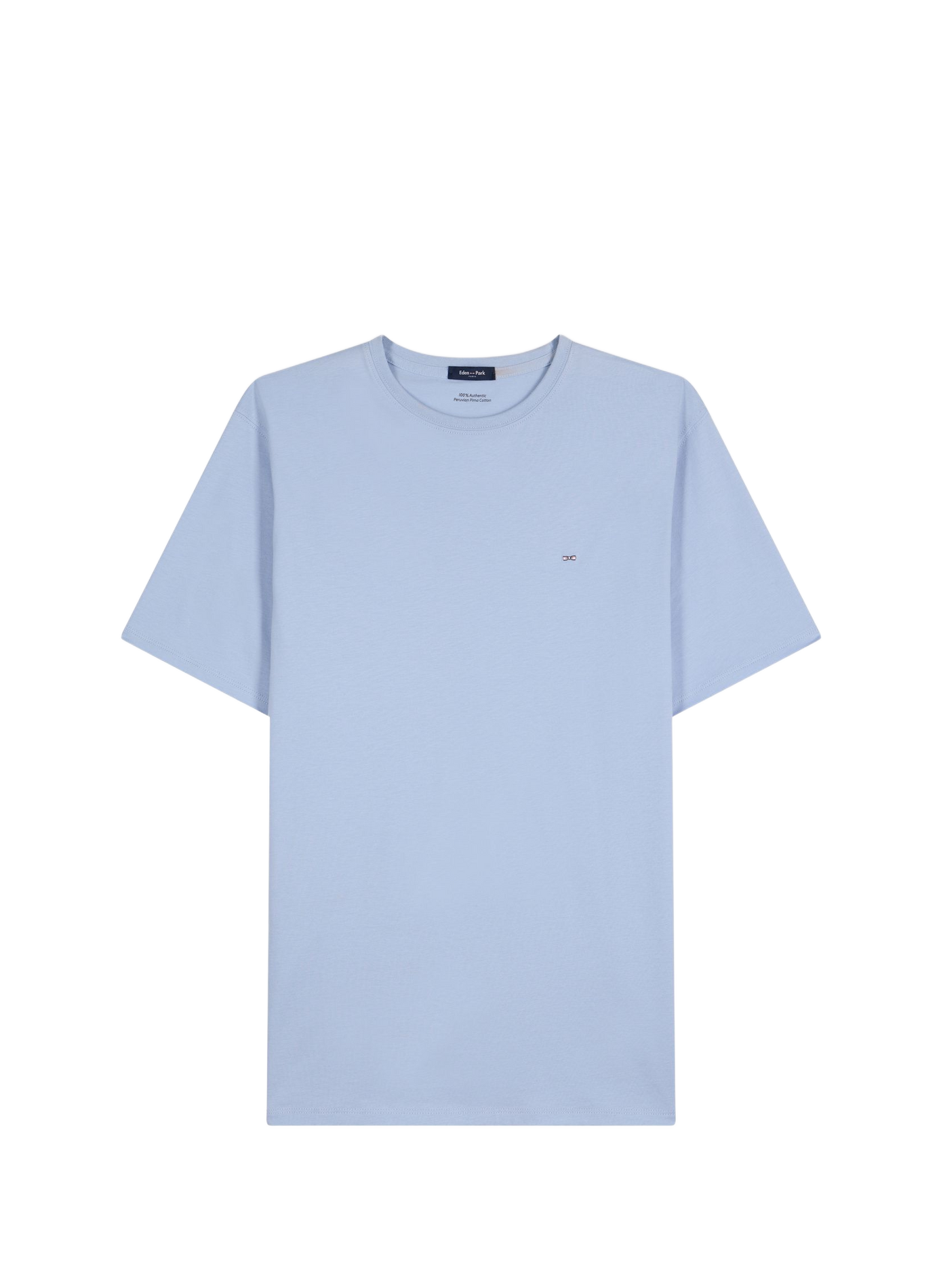 Tee-shirt col rond en coton EDEN PARK Blauw