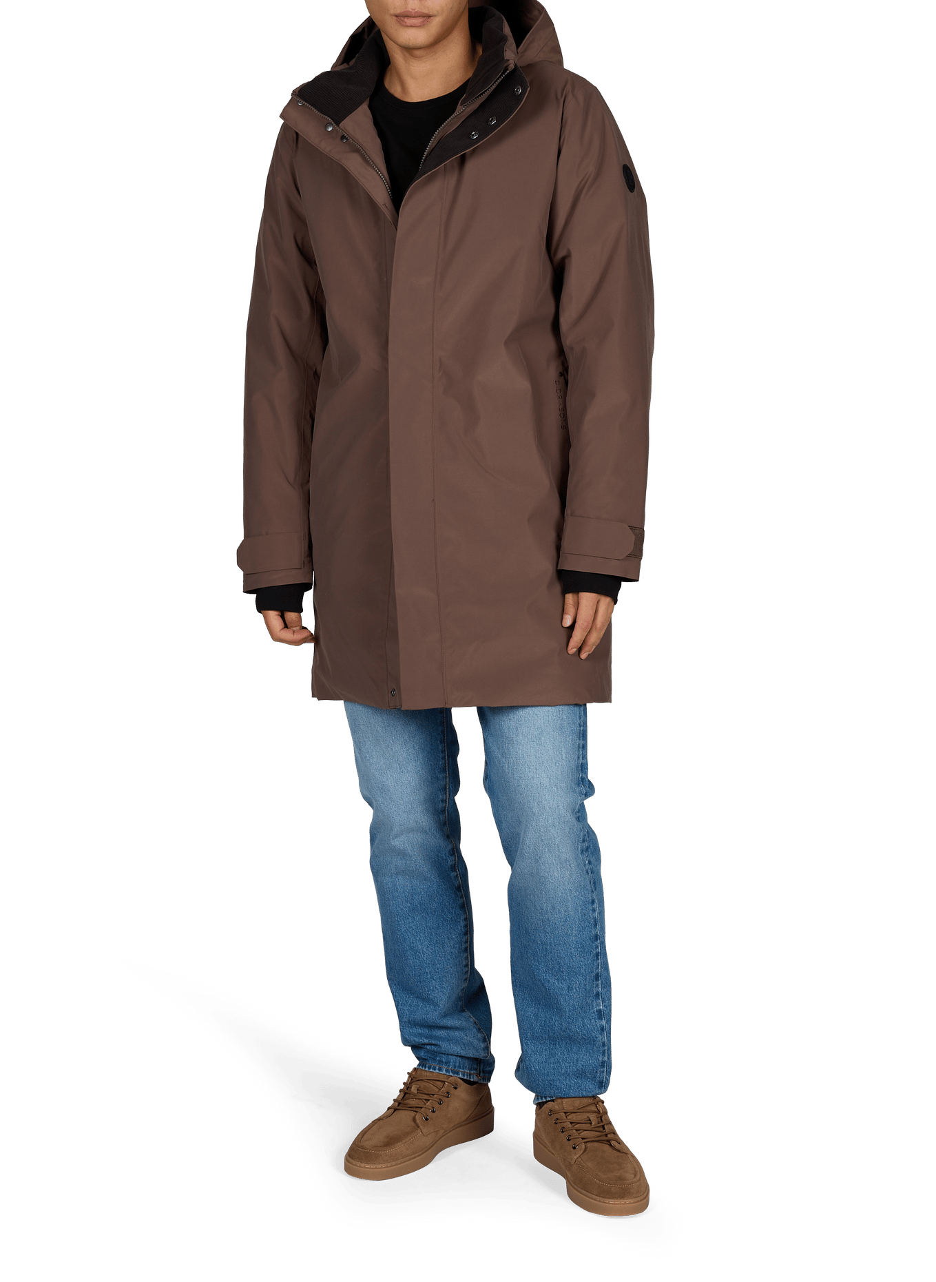 Parka droite à capuche unie DIDRIKSONS Marron