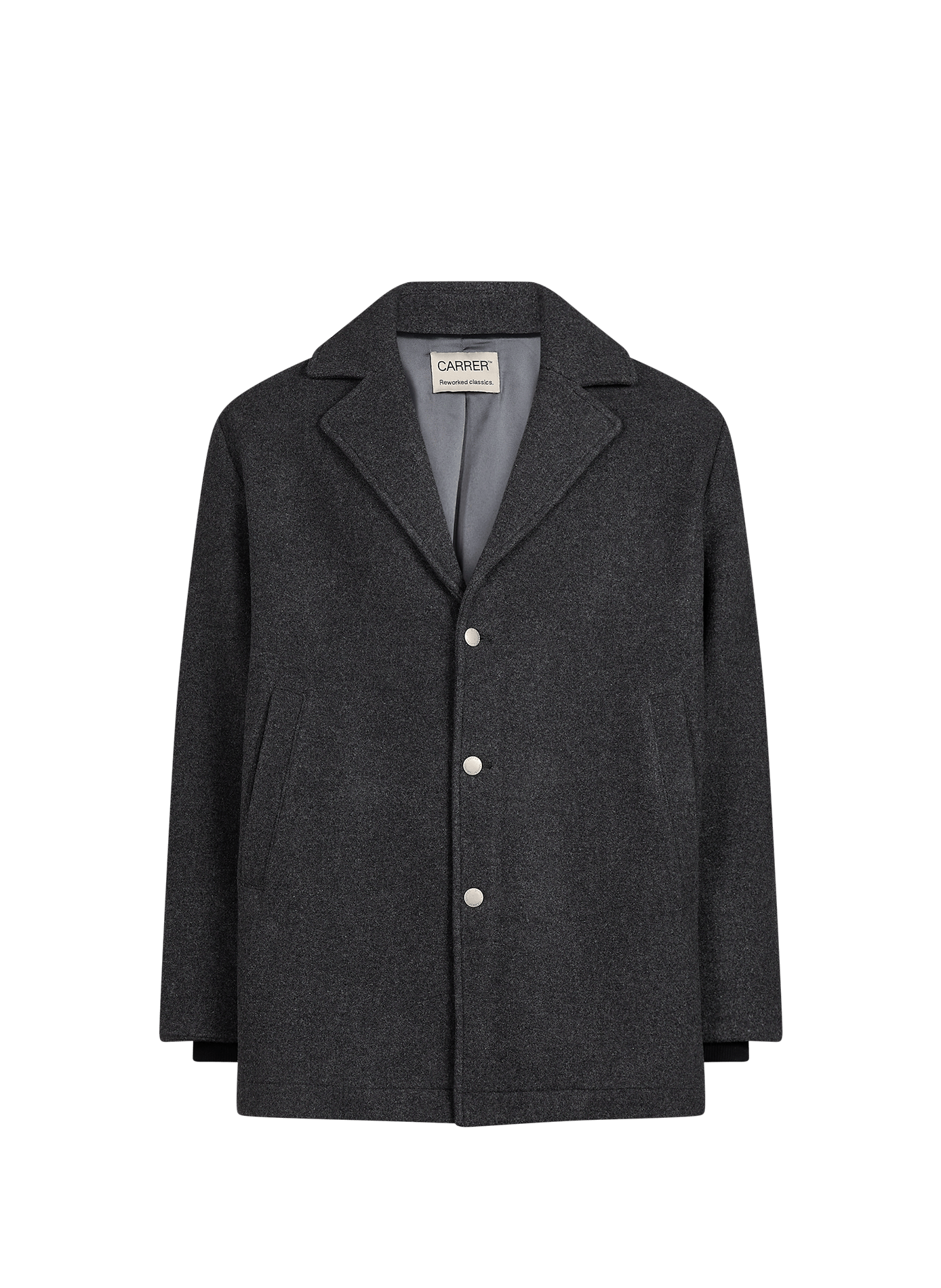 Straight wool-blend coat CARRER Grey