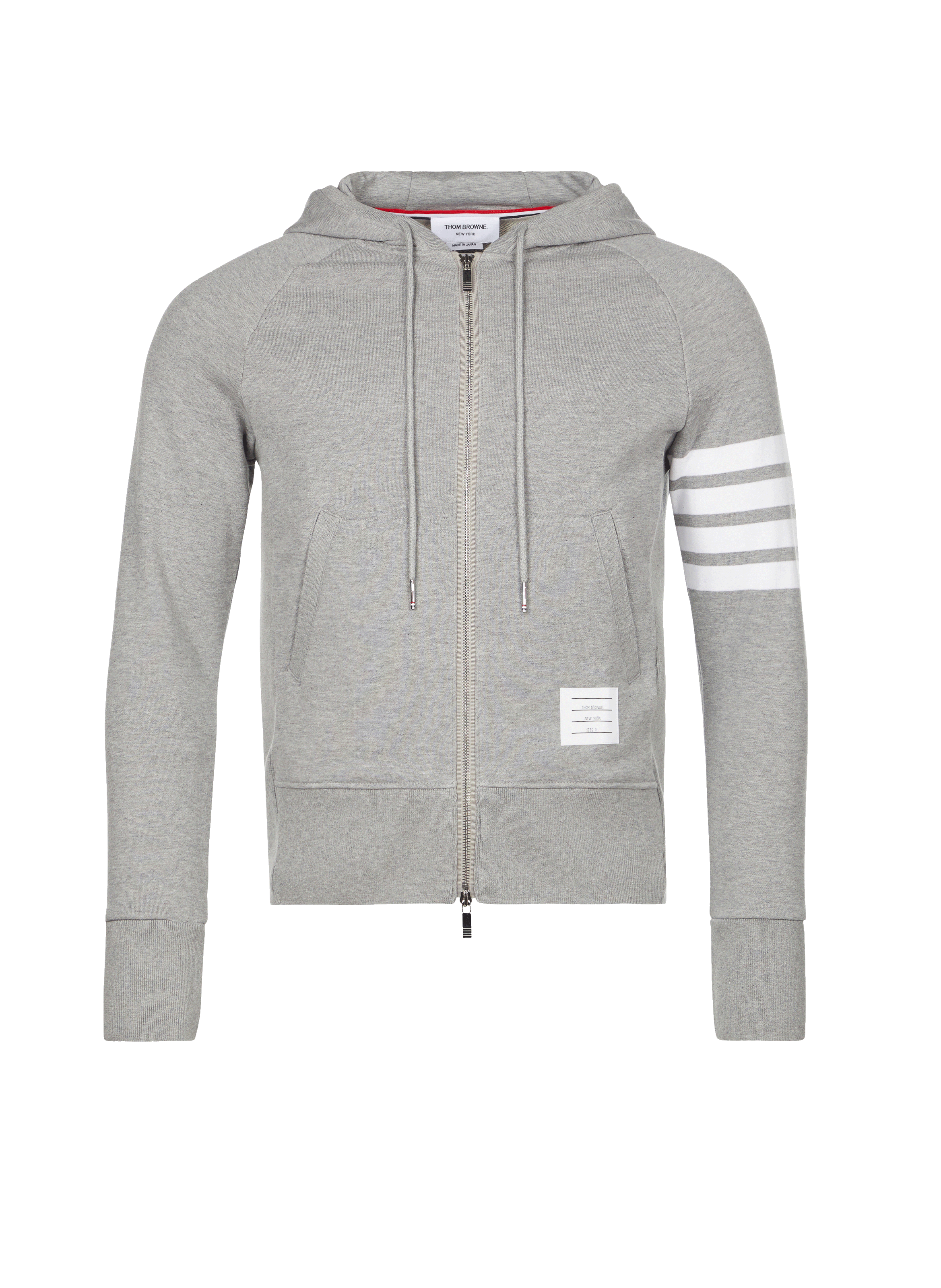 THOM BROWNE Cotton hoodie Grey