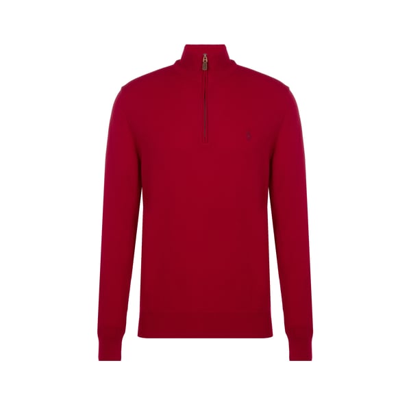 Pull col zippé en laine