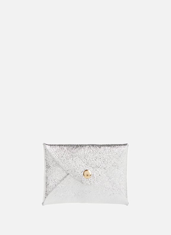 Porte-cartes en cuir métallisé Argent by AU PRINTEMPS PARIS AU PRINTEMPS PARIS Porte-cartes en cuir métallisé Argent