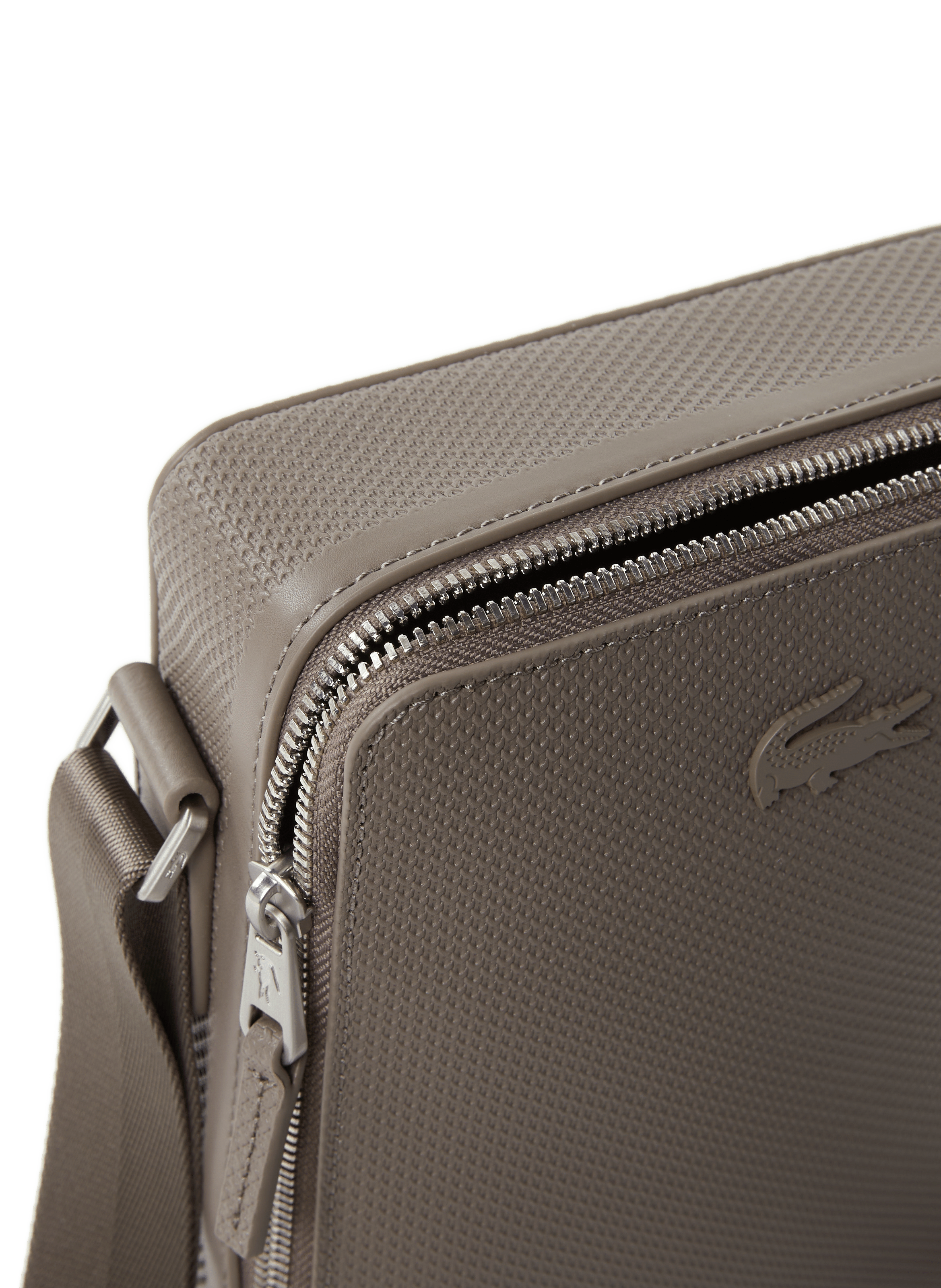 Sac à bandoulière en cuir LACOSTE Beige