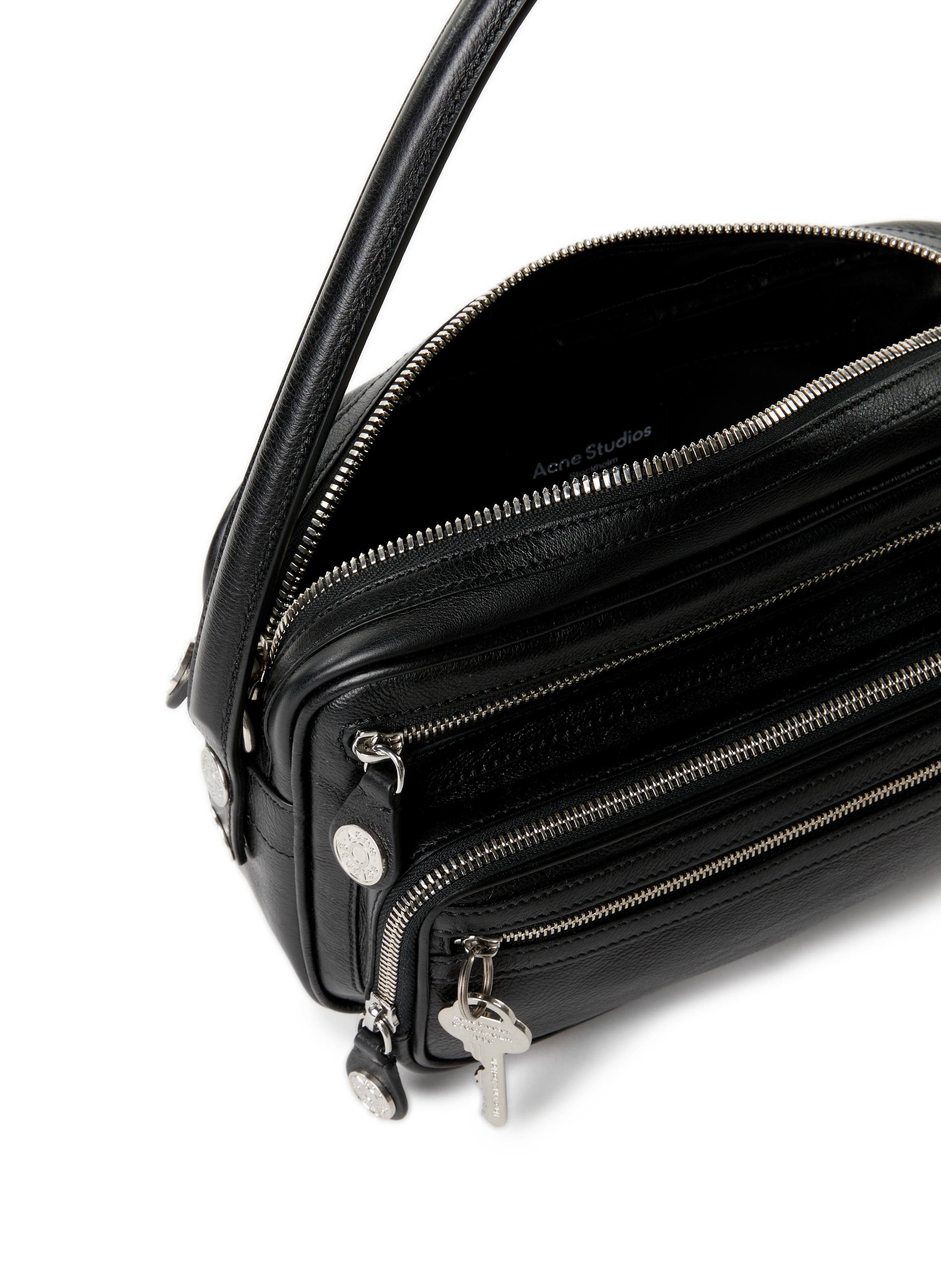 Sac à main Caméro Petit en cuir ACNE STUDIOS Noir