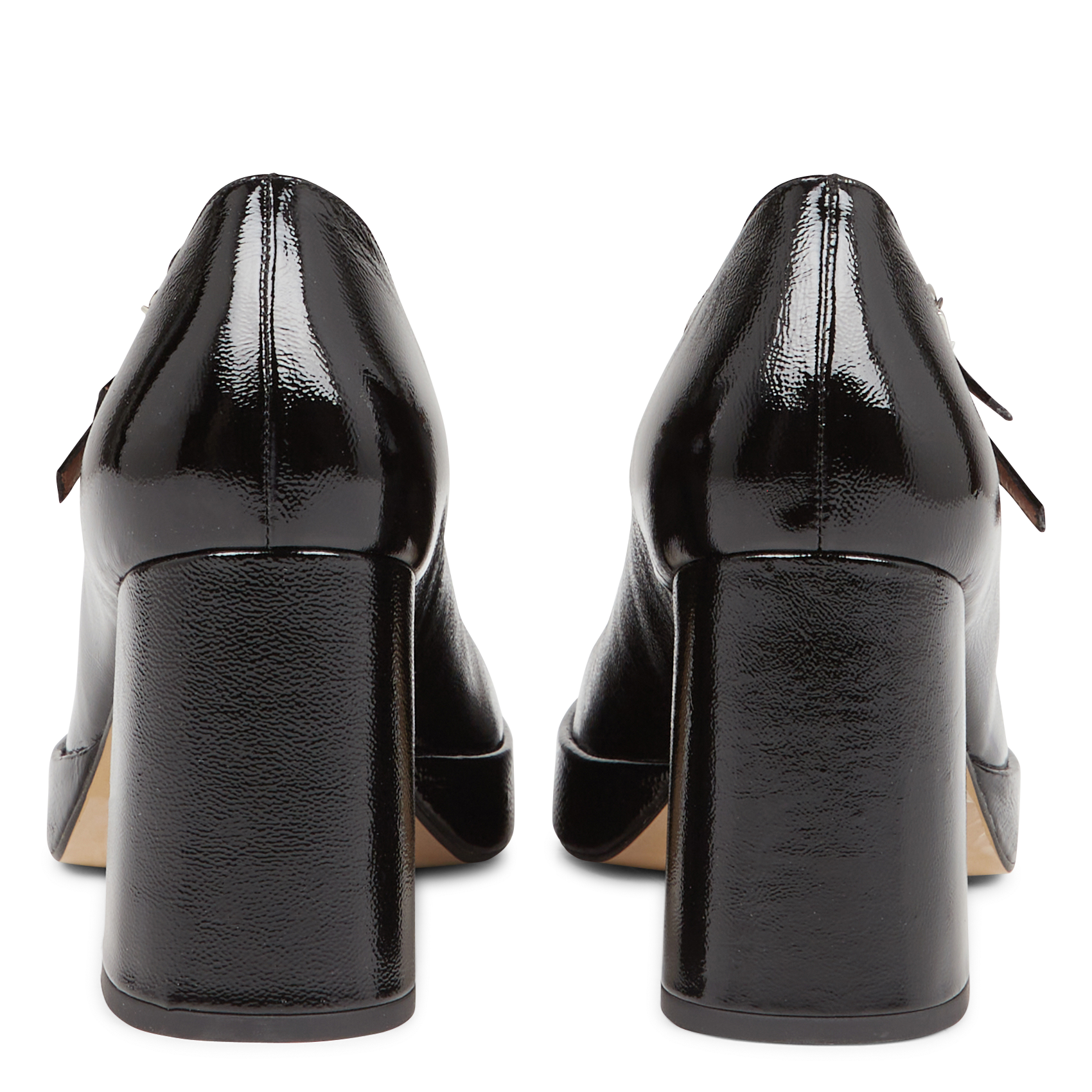 Babies en cuir verni verite JONAK Noir