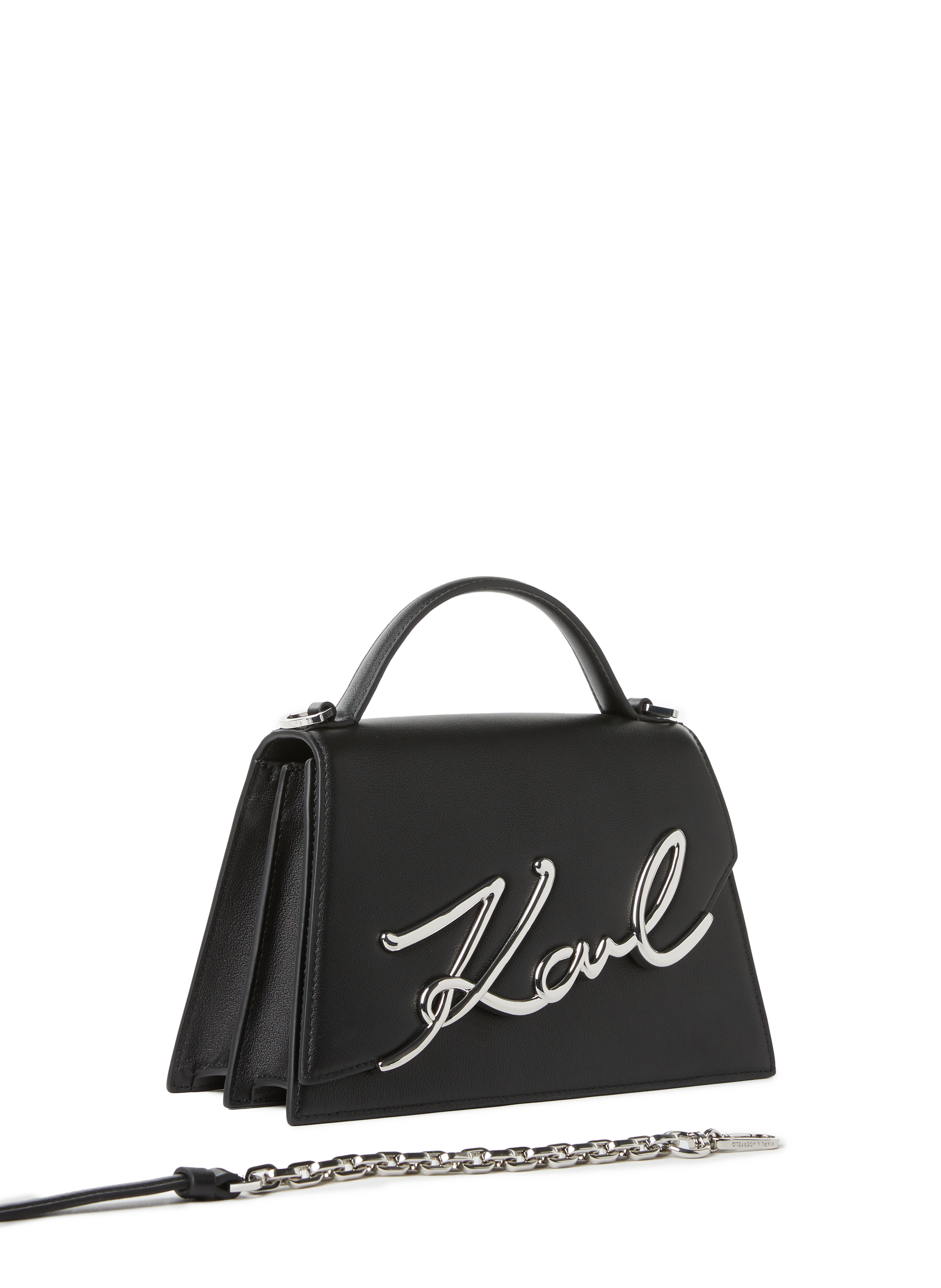 Sac à main en cuir KARL LAGERFELD Noir