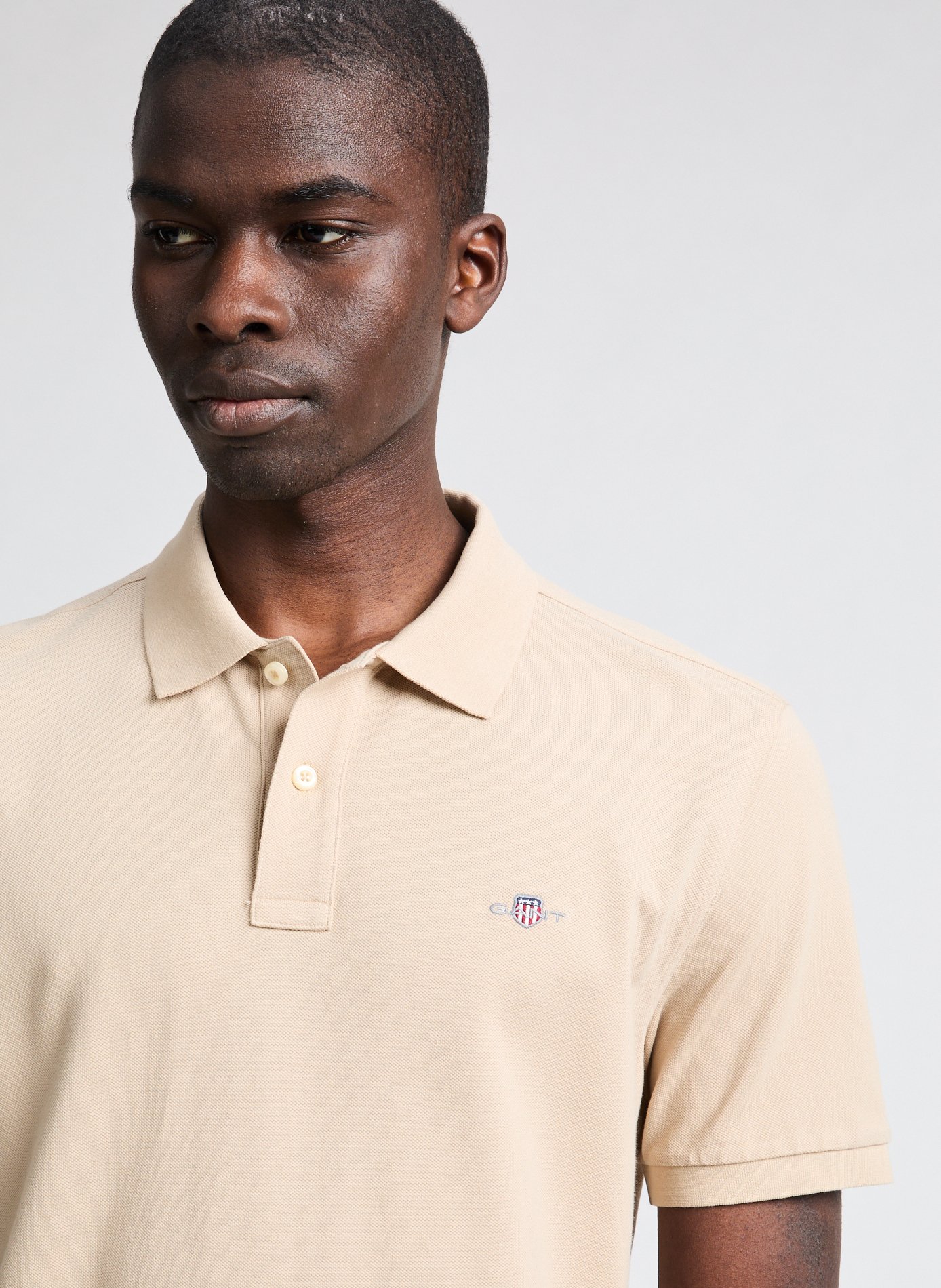  Cotton polo shirt  Beige