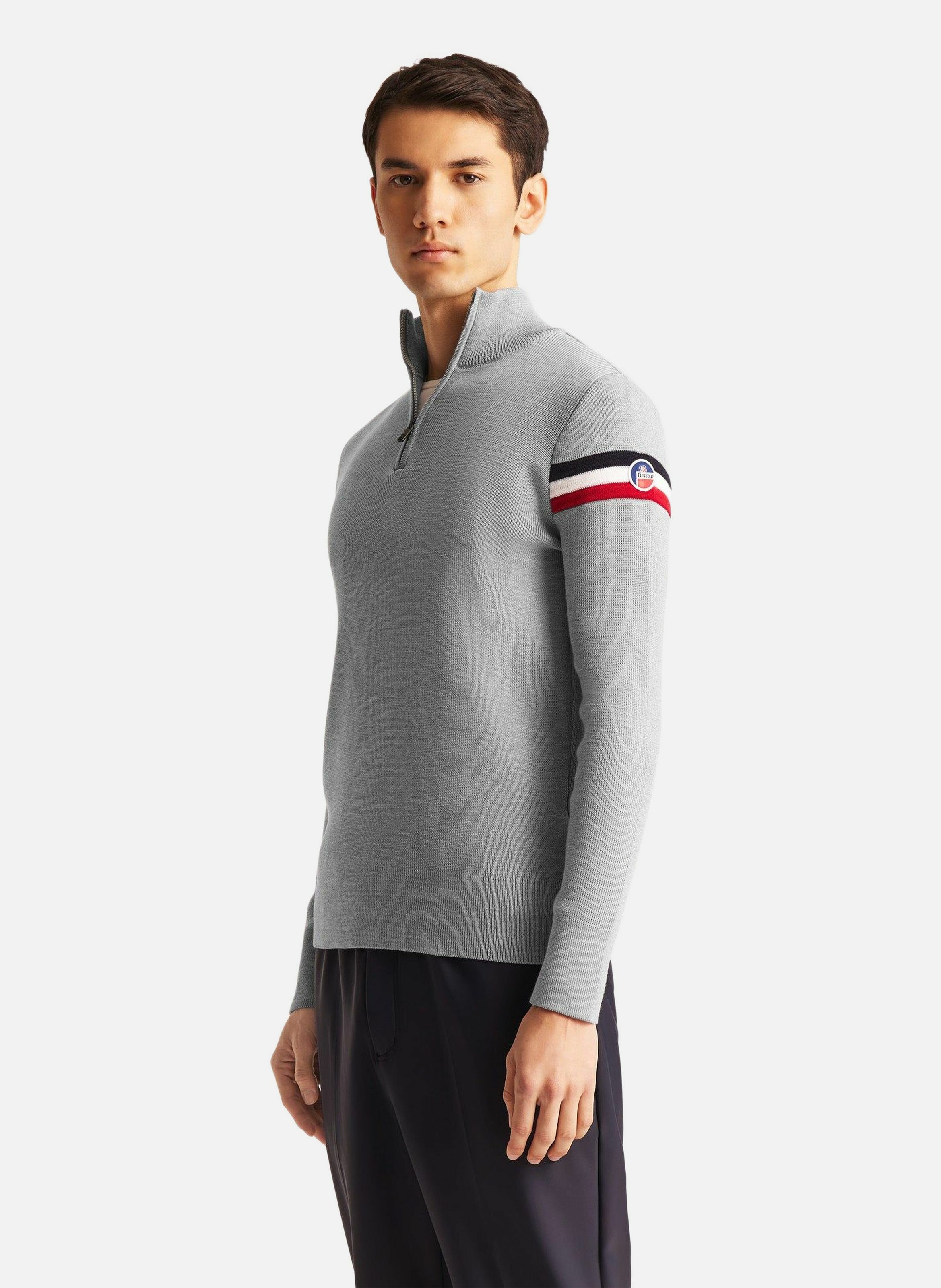 Pull wengen col montant coupe regular FUSALP Gris