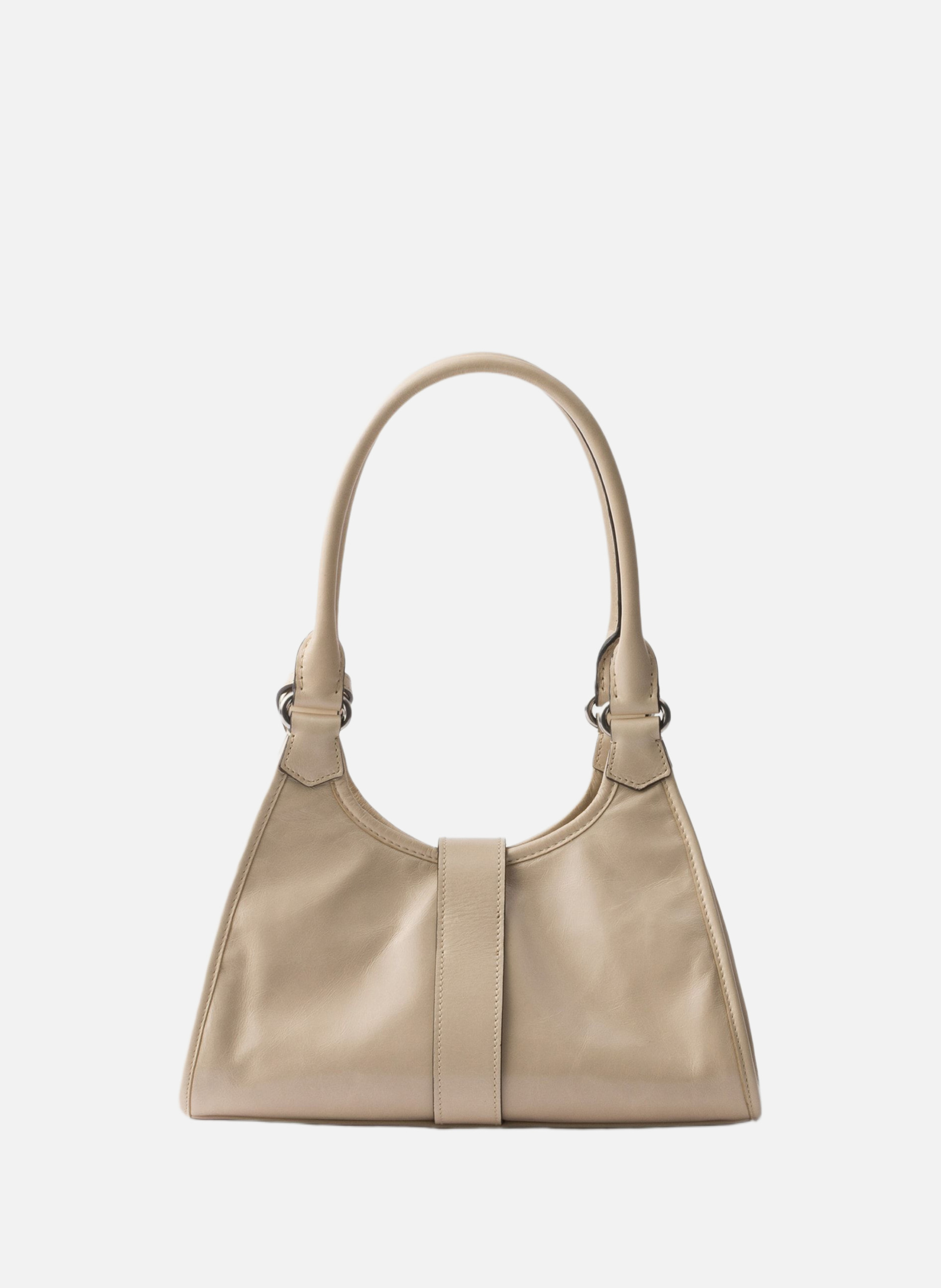 Petit cabas en cuir PRADA Beige