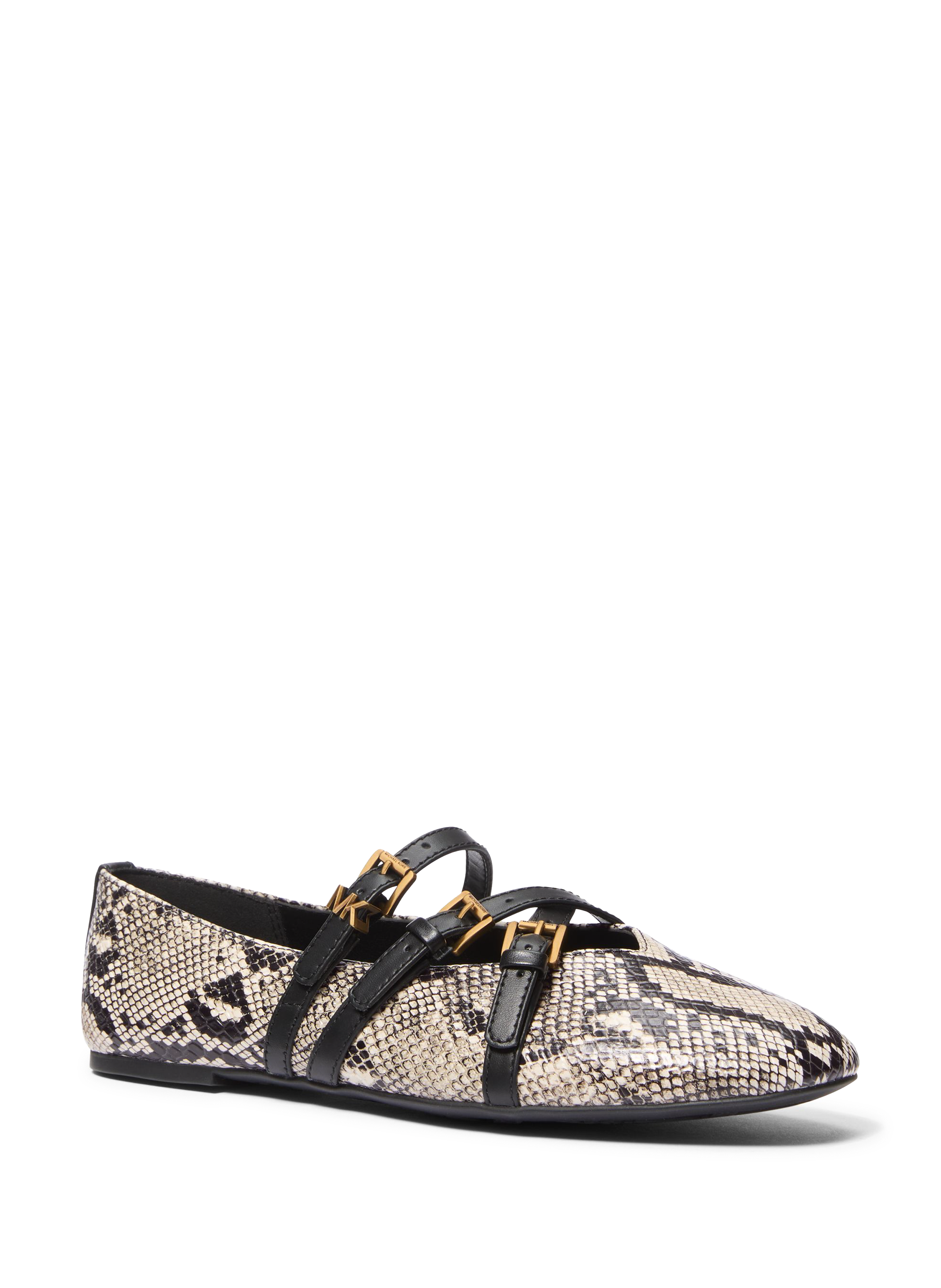 Animal print ballerina flats Grey