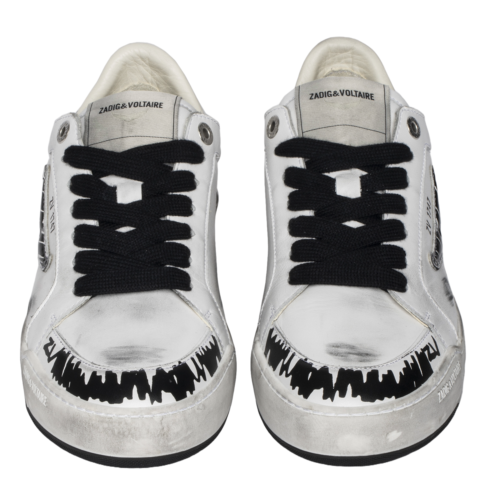 Baskets basses en cuir fly wings ZADIG&VOLTAIRE Blanc