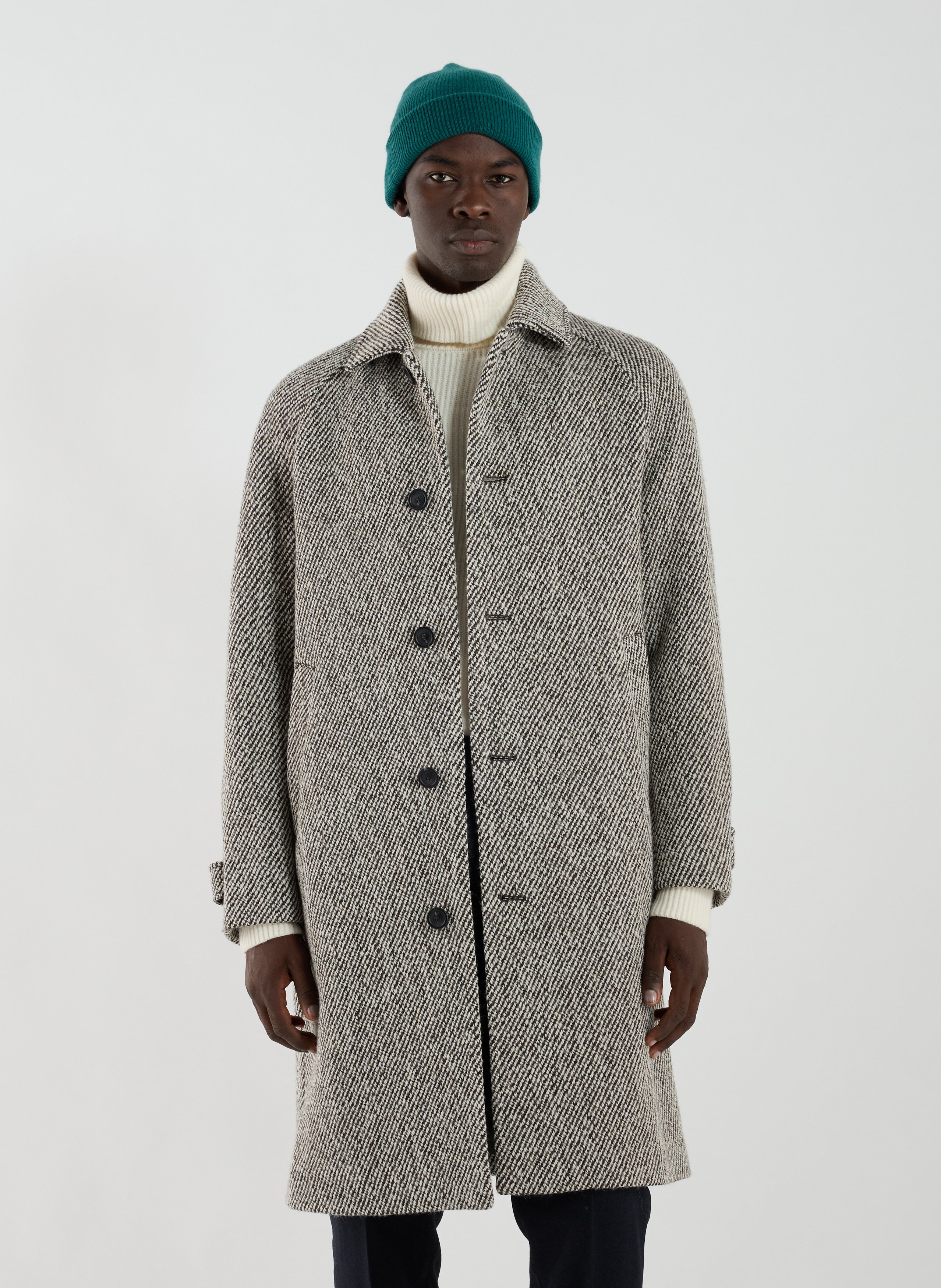 LES DEUX Mid-length wool blend coat Grey