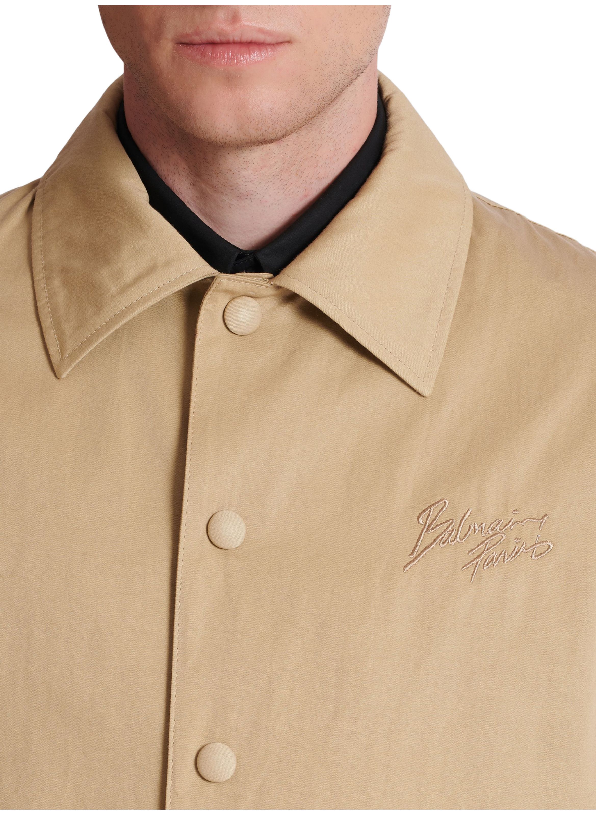 Bomber en toile de coton BALMAIN Beige