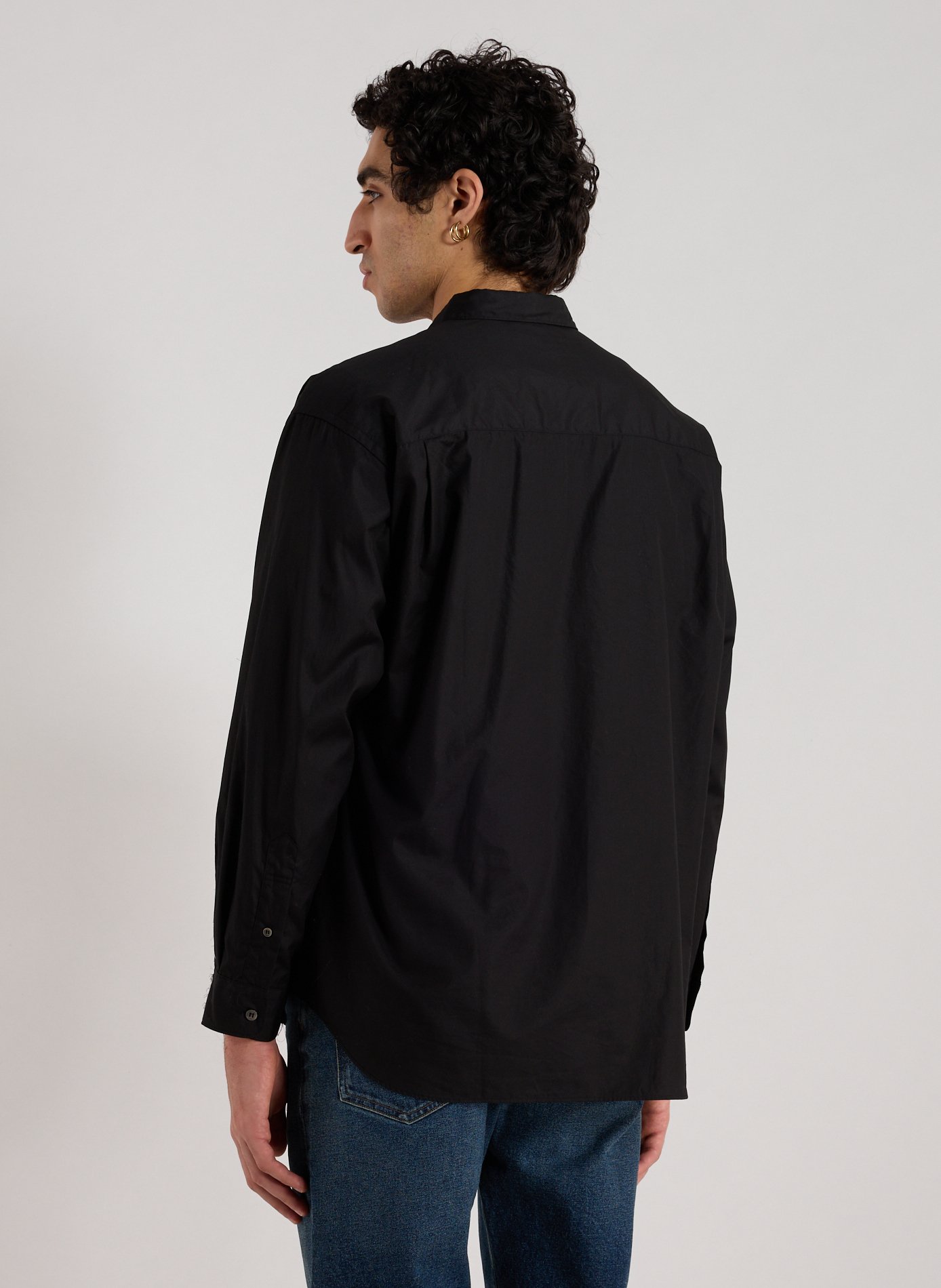 Chemise col classique manches contrastantes en coton COMME DES GARCONS HOMME Black