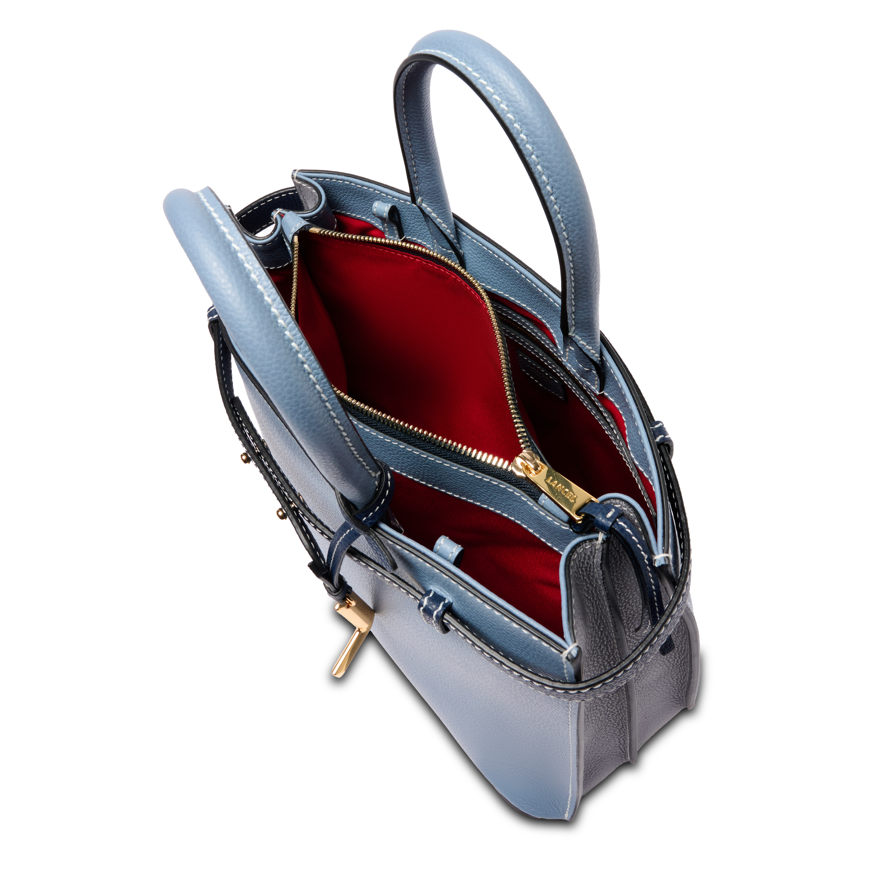 Sac carryall zippé m faubourg de lancel en cuir LANCEL Bleu