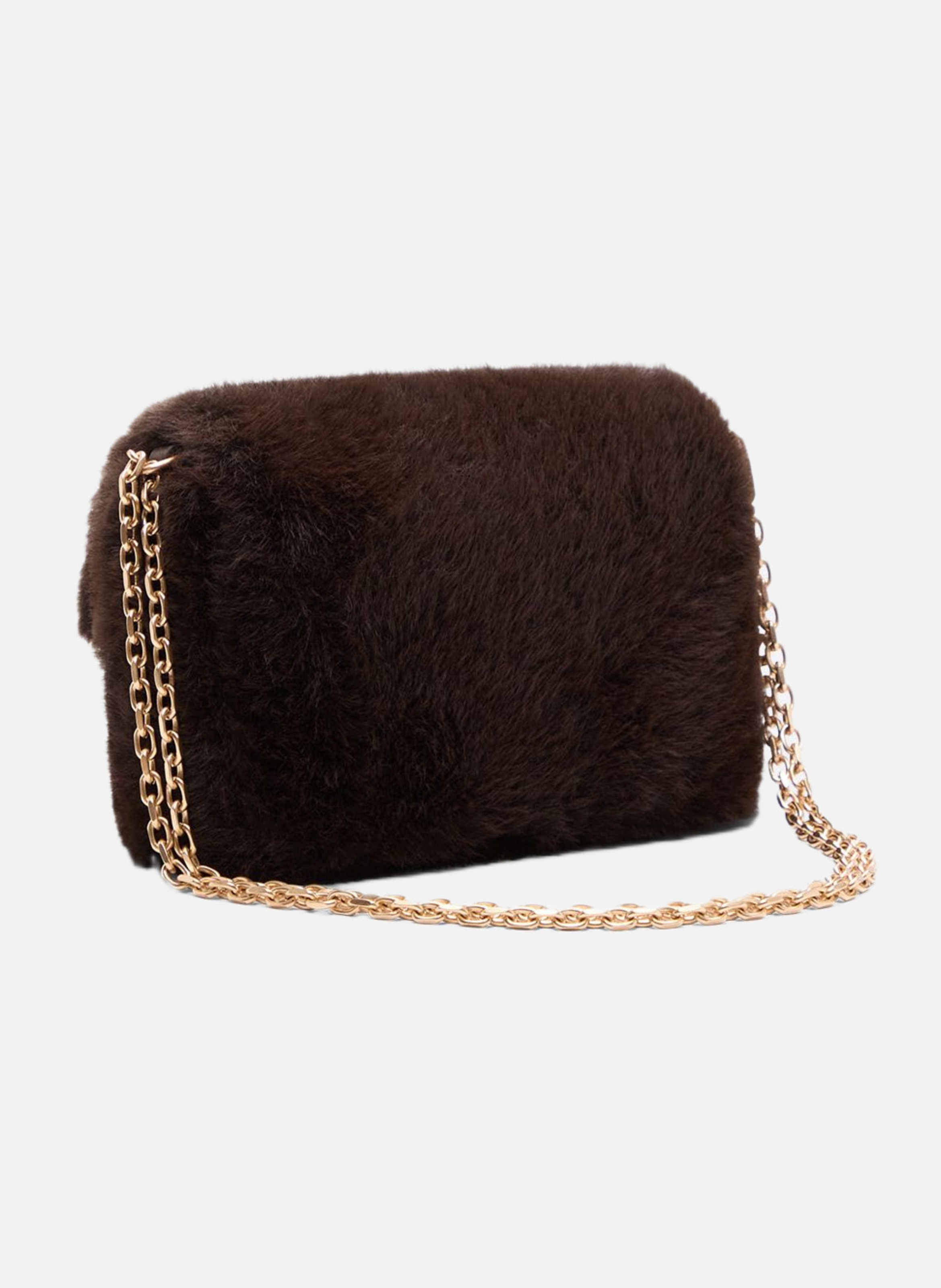 Moyen sac moon en fausse fourrure VANESSA BRUNO Marron