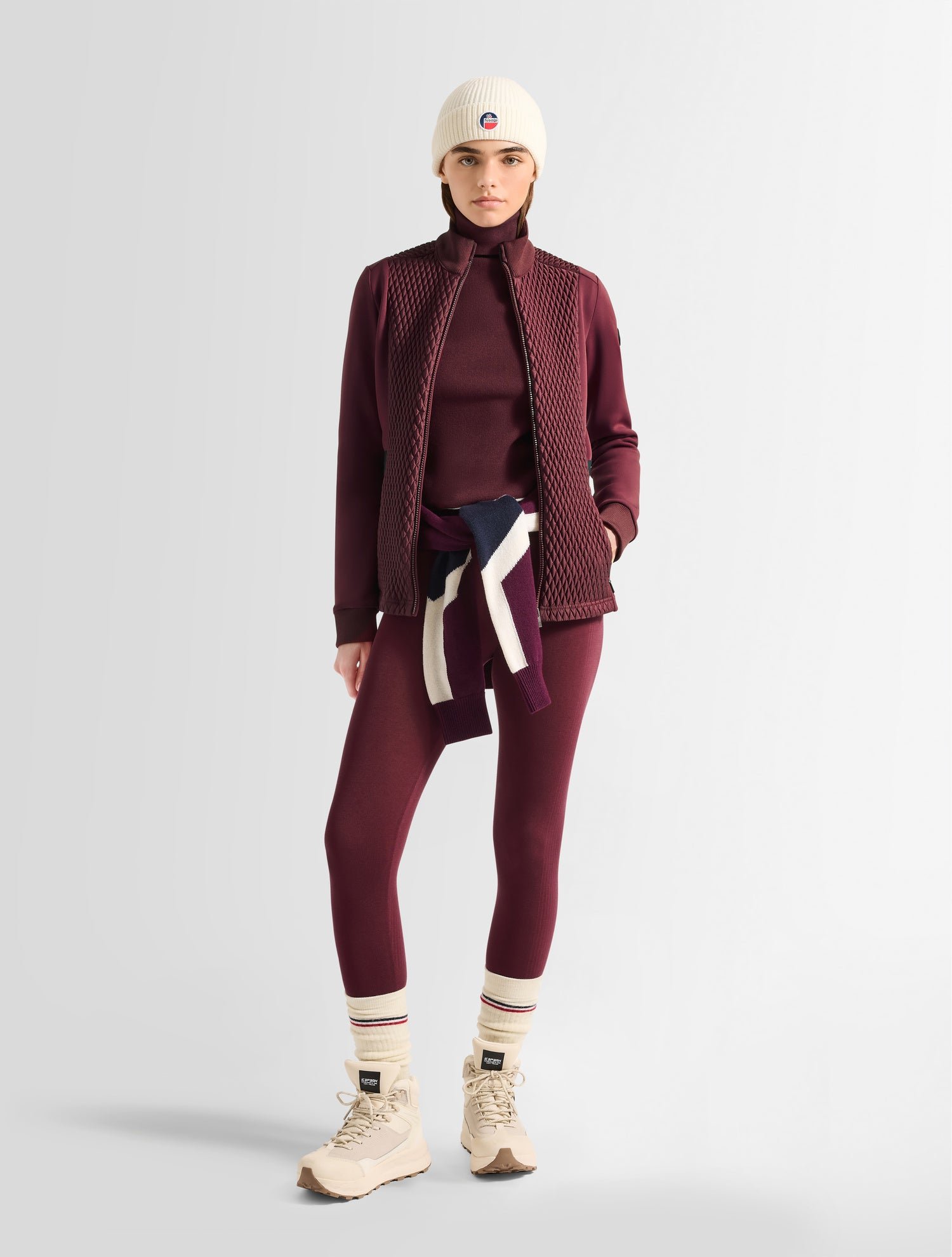 FUSALP Veste meryl col montant coupe ajustée Rouge