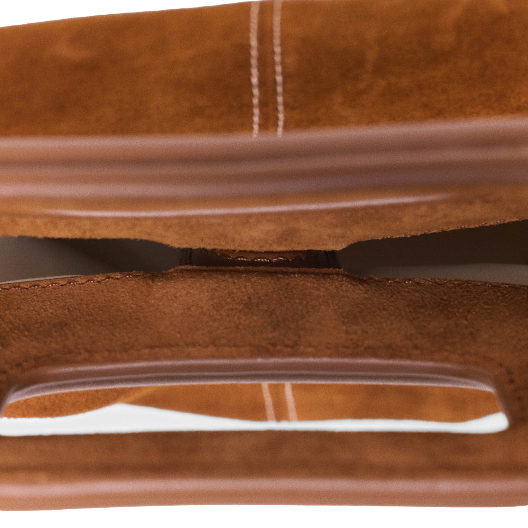 Sac bandoulière suédé à franges m MAJE Marron