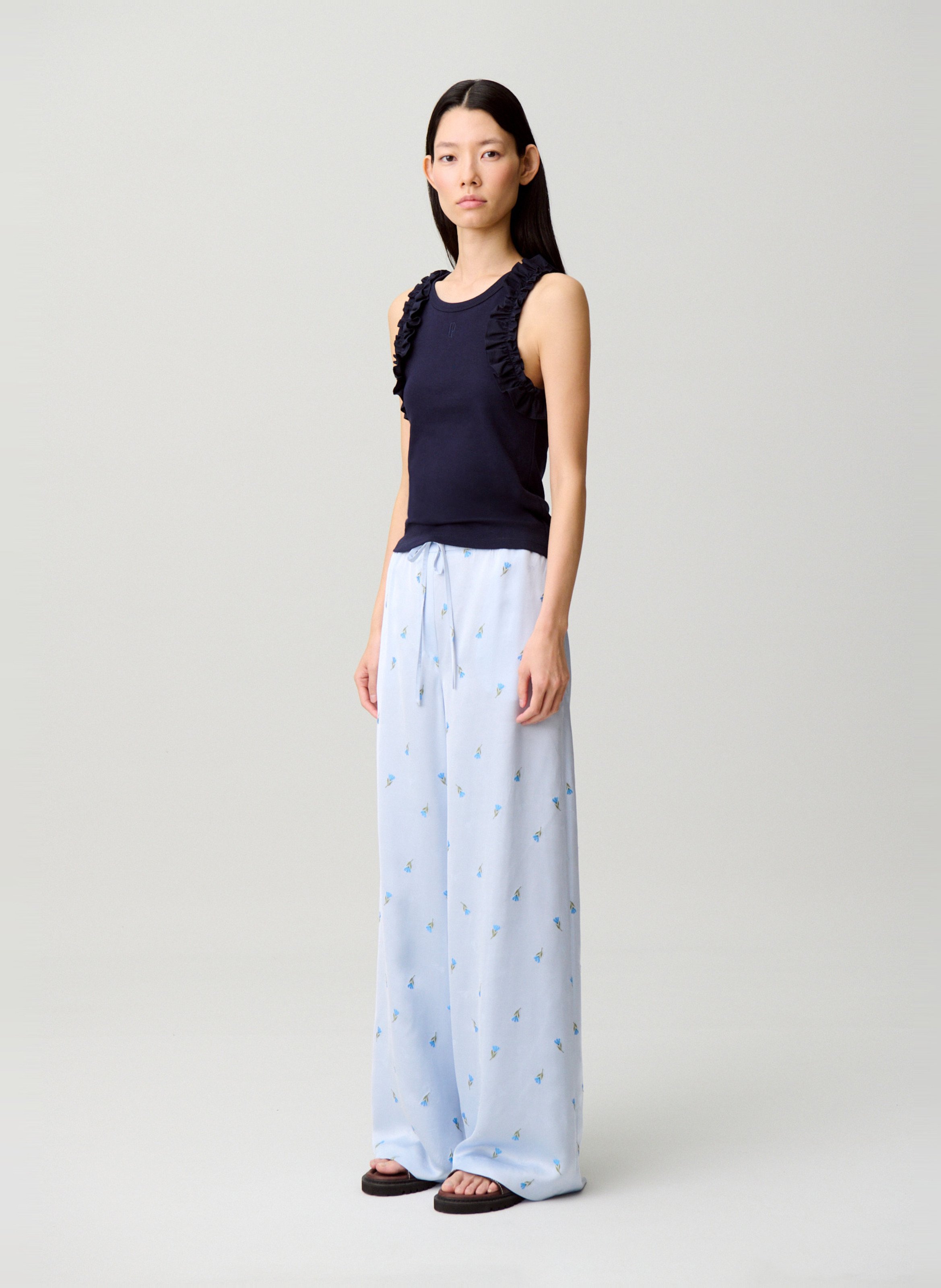 Top col rond CLAUDIE PIERLOT Bleu