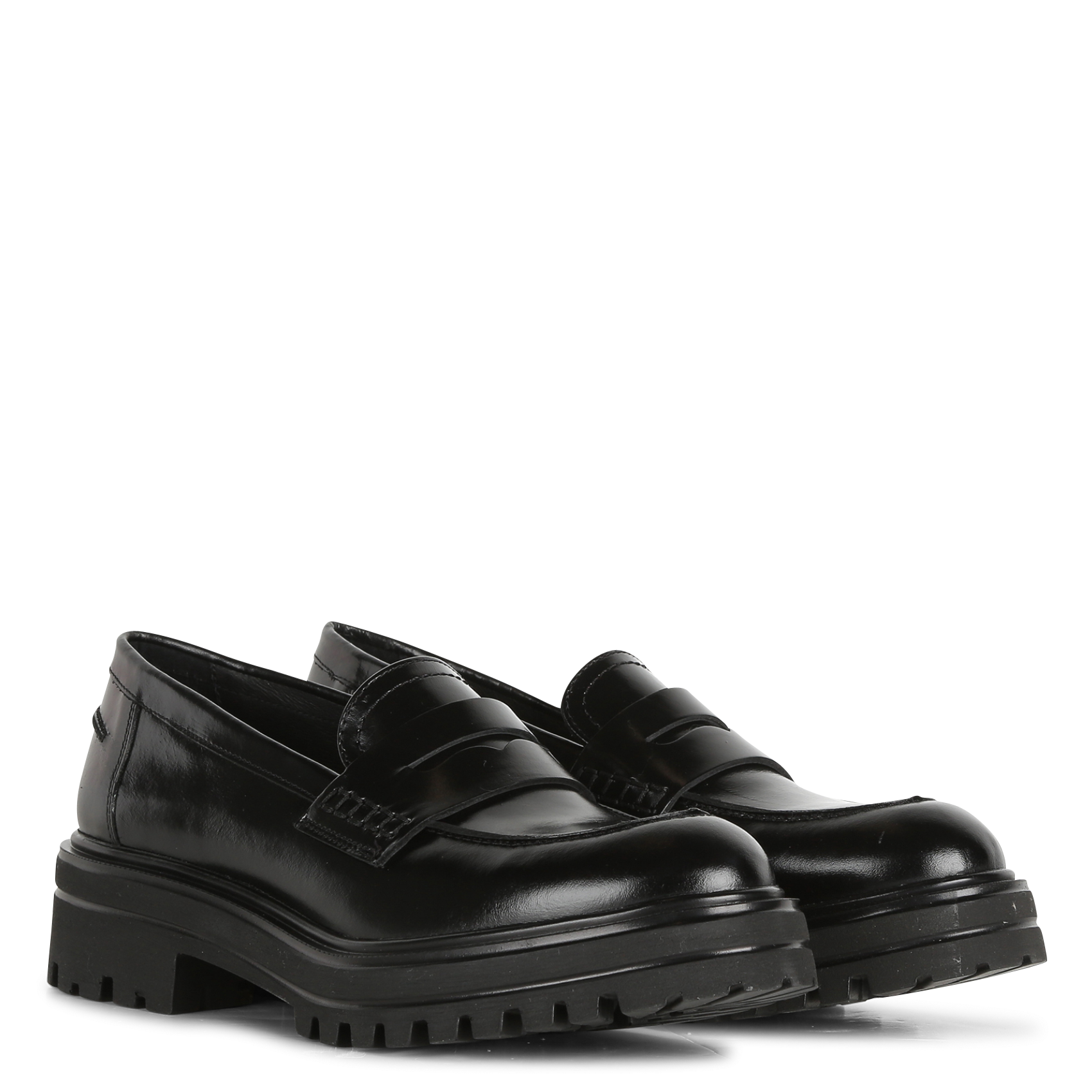 Mocassins à semelle crantée en cuir alfi JONAK Noir