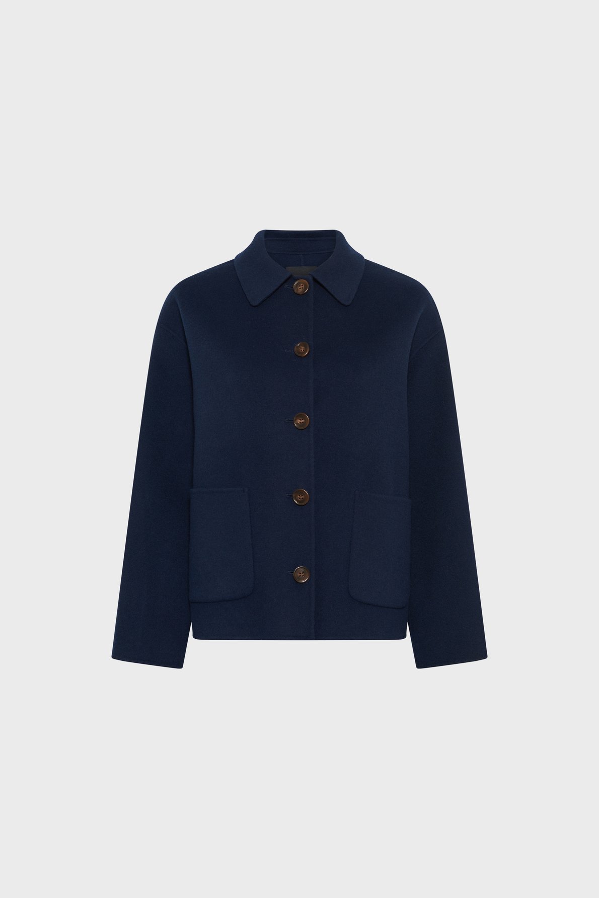 Manteau court en laine double face - PERRINEA GERARD DAREL Bleu