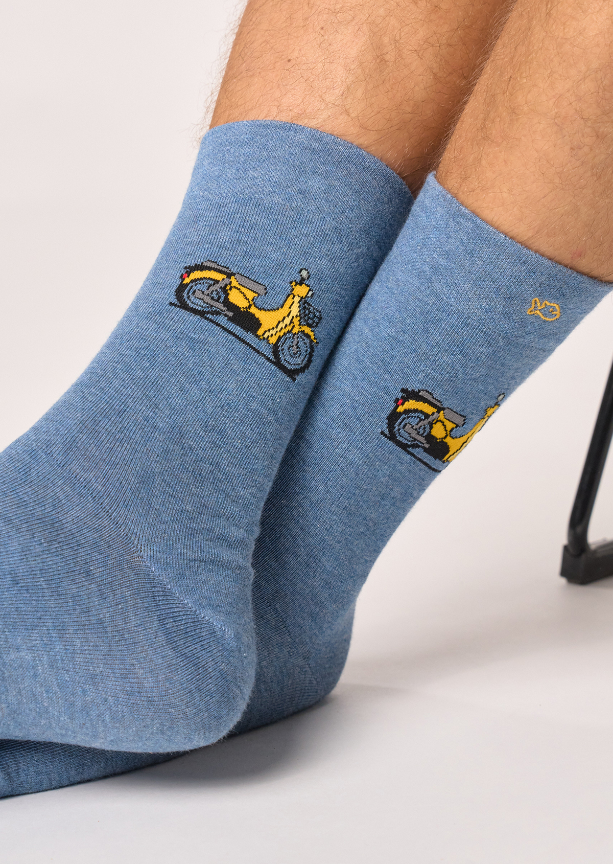 Chaussettes en coton peigné à motifs BILLYBELT Bleu