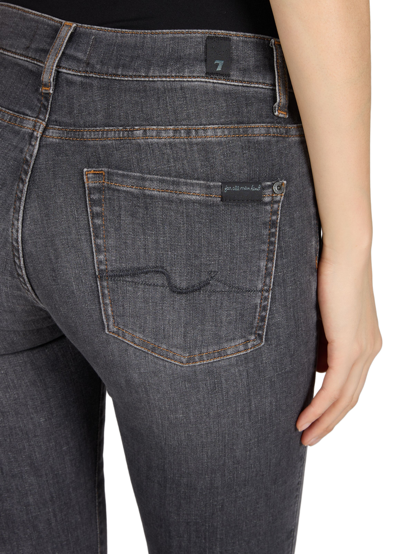 Bootcut jeans in mixed cotton 7 FOR ALL MANKIND Grey