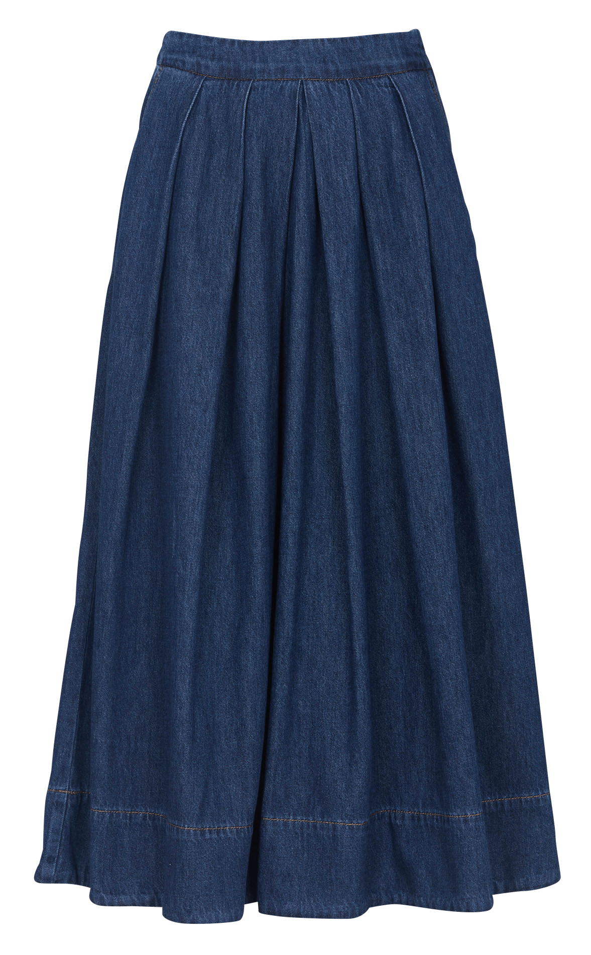 Jupe midi évasée en coton oxane MAISON 123 Bleu