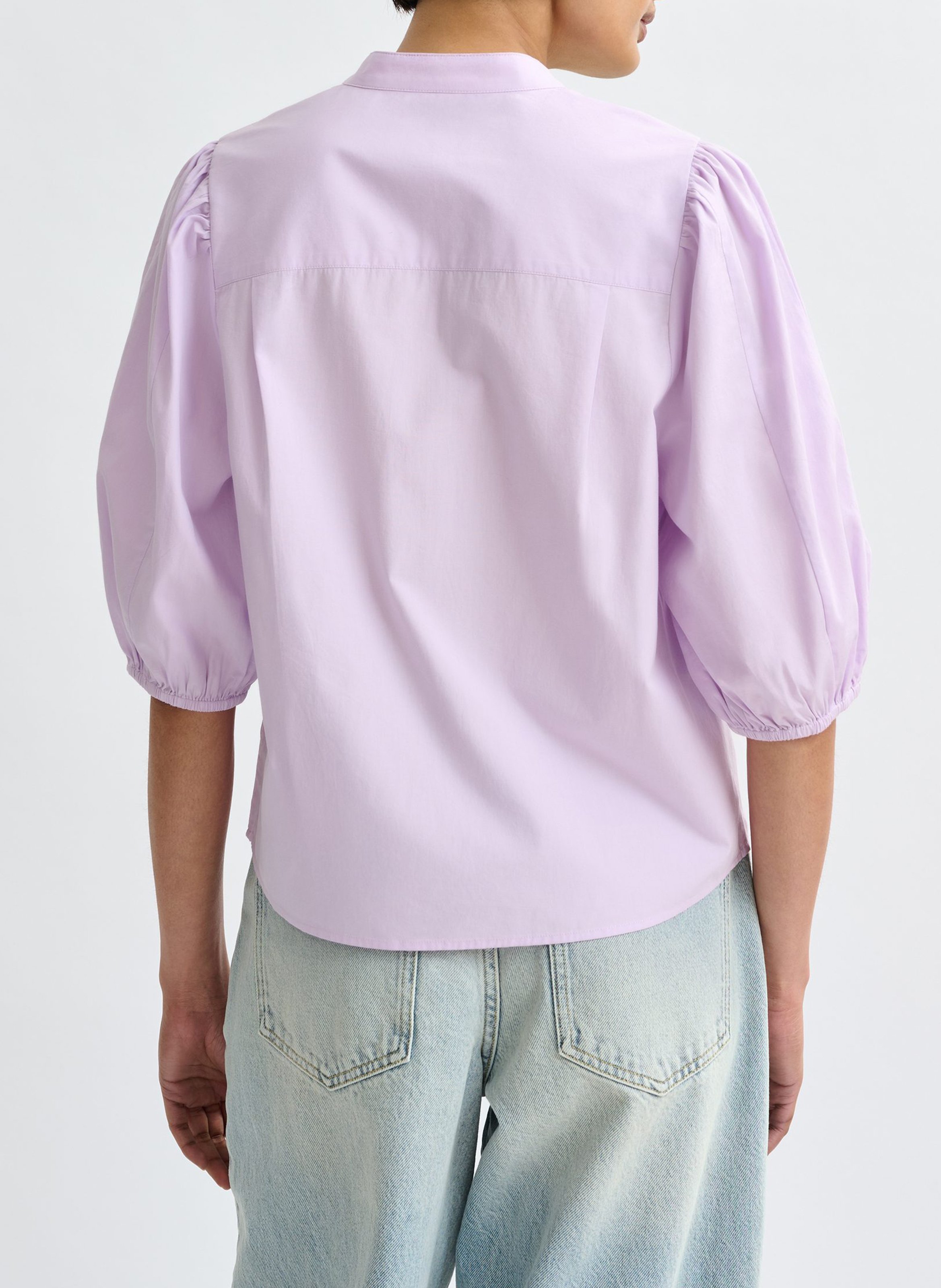 Chemise col rond en coton jorja ESSENTIEL ANTWERP Violet