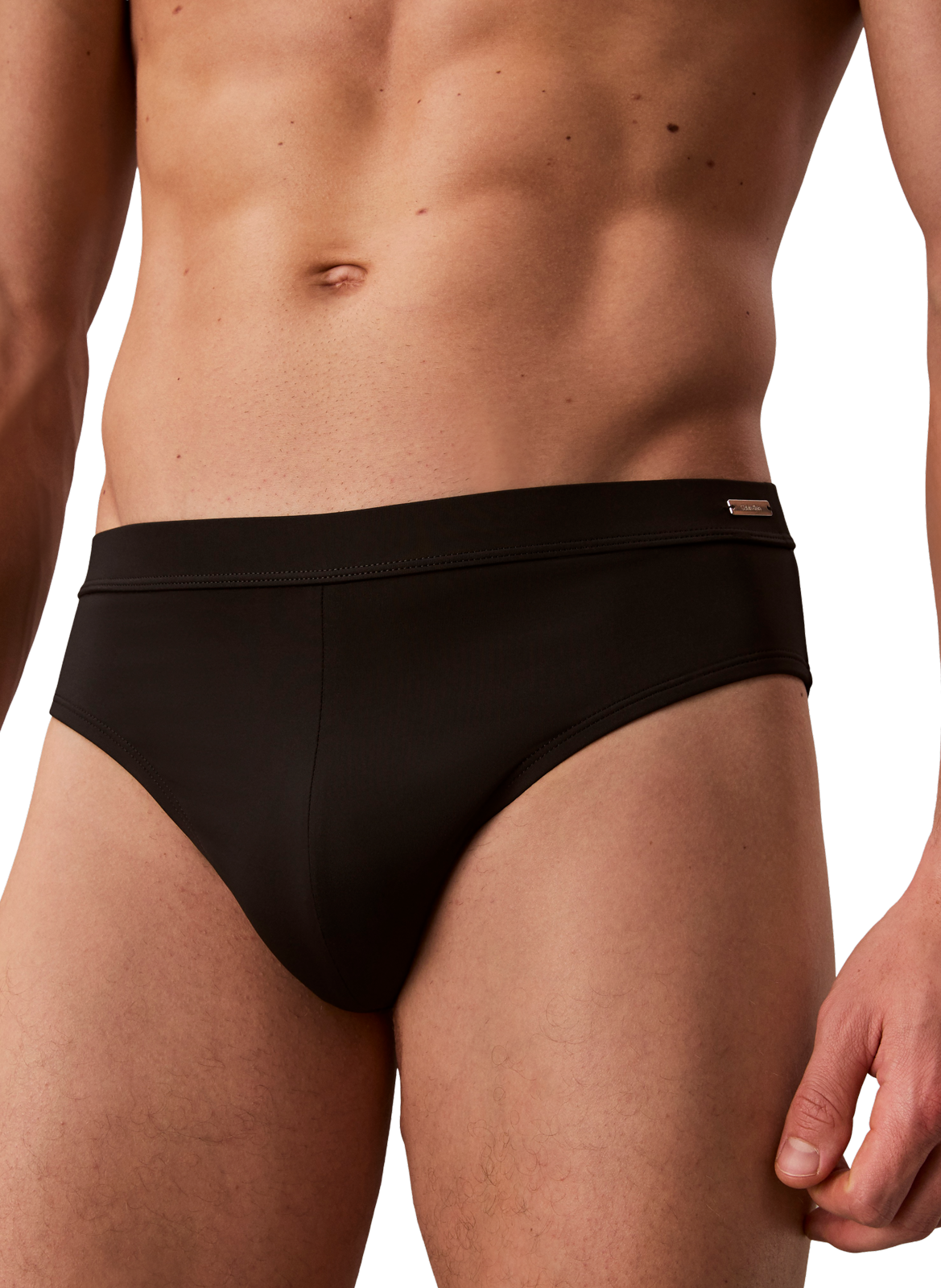 Solid color swimsuit bottom CALVIN KLEIN Black