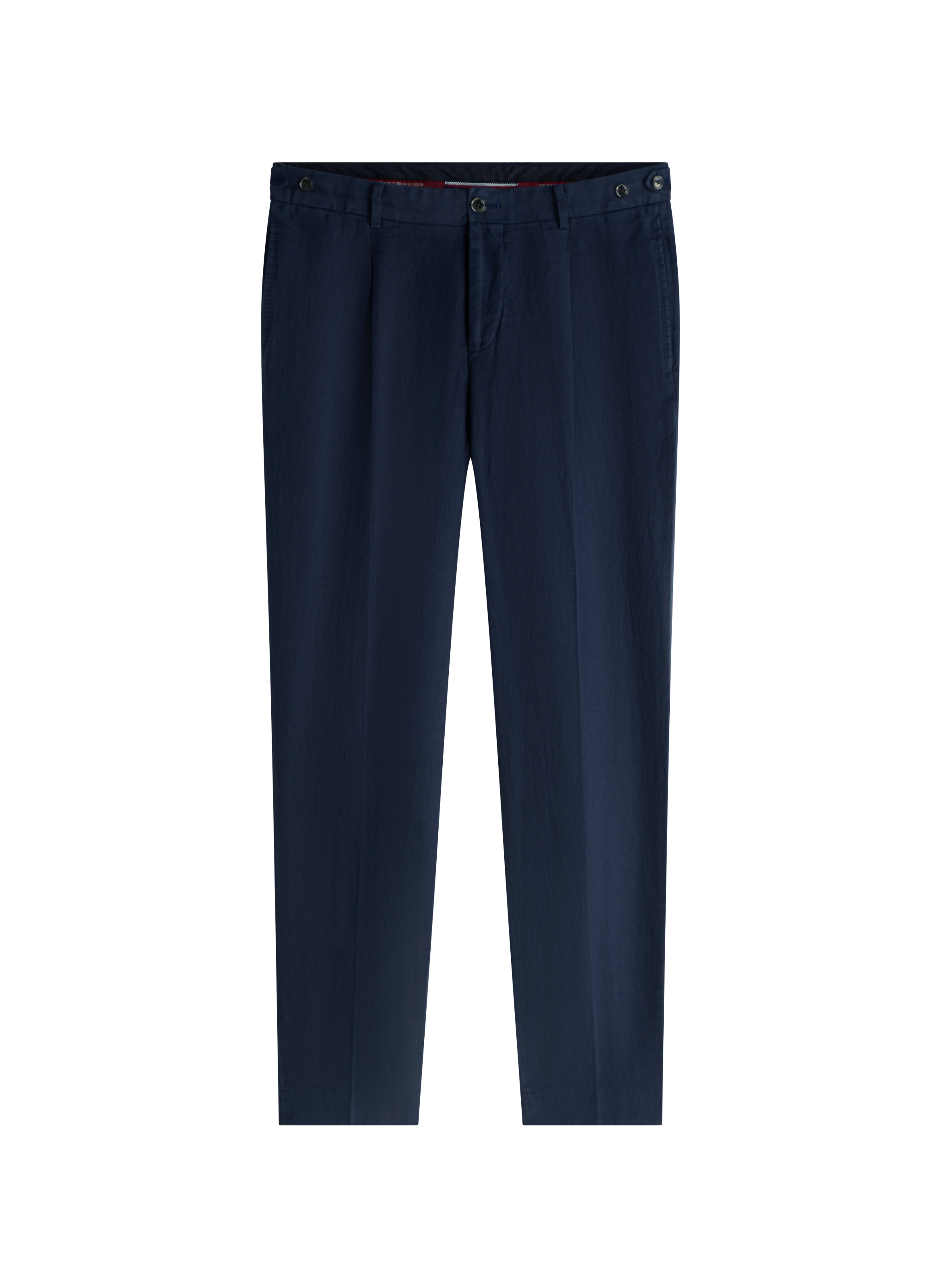 Pantalon chino New York Label en lin TOMMY HILFIGER Bleu