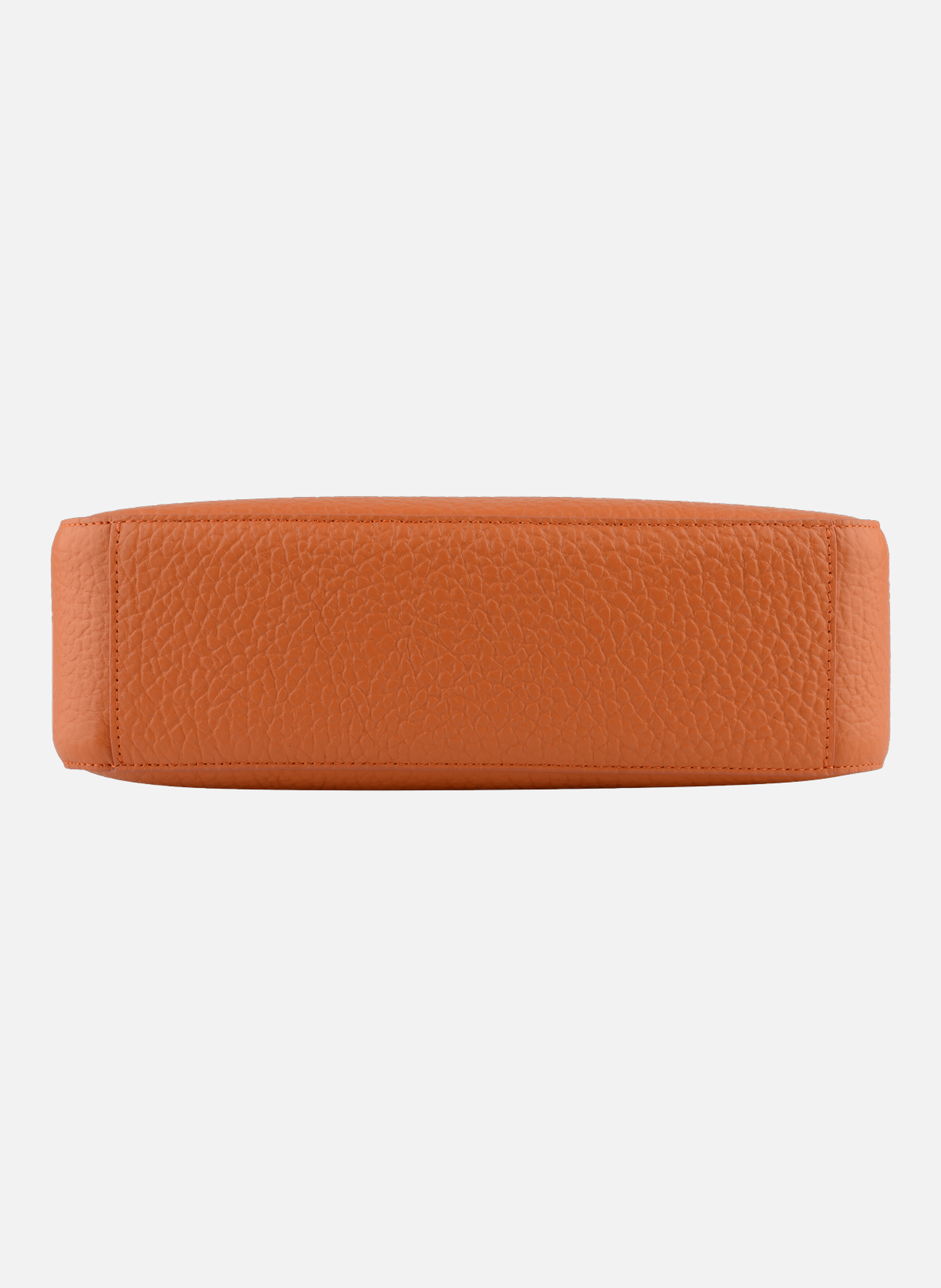 Fleuves | sac porté épaule gm en cuir de vachette POURCHET Orange