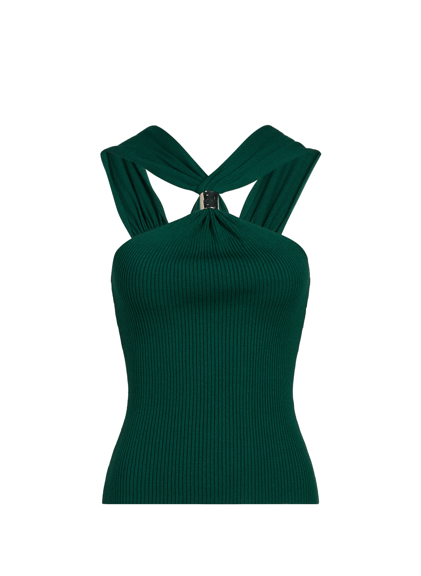 Ribbed wrap top OBJECT Green