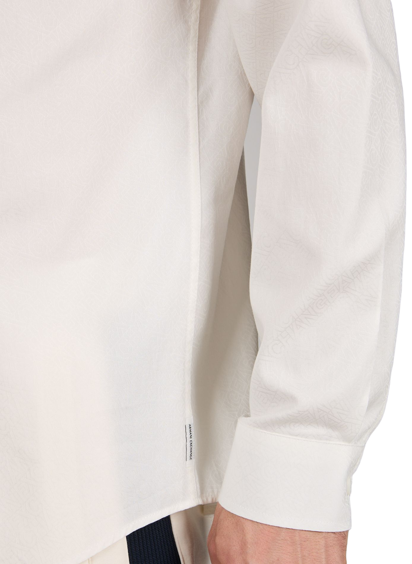 Chemise logotypée en coton ARMANI EXCHANGE Blanc