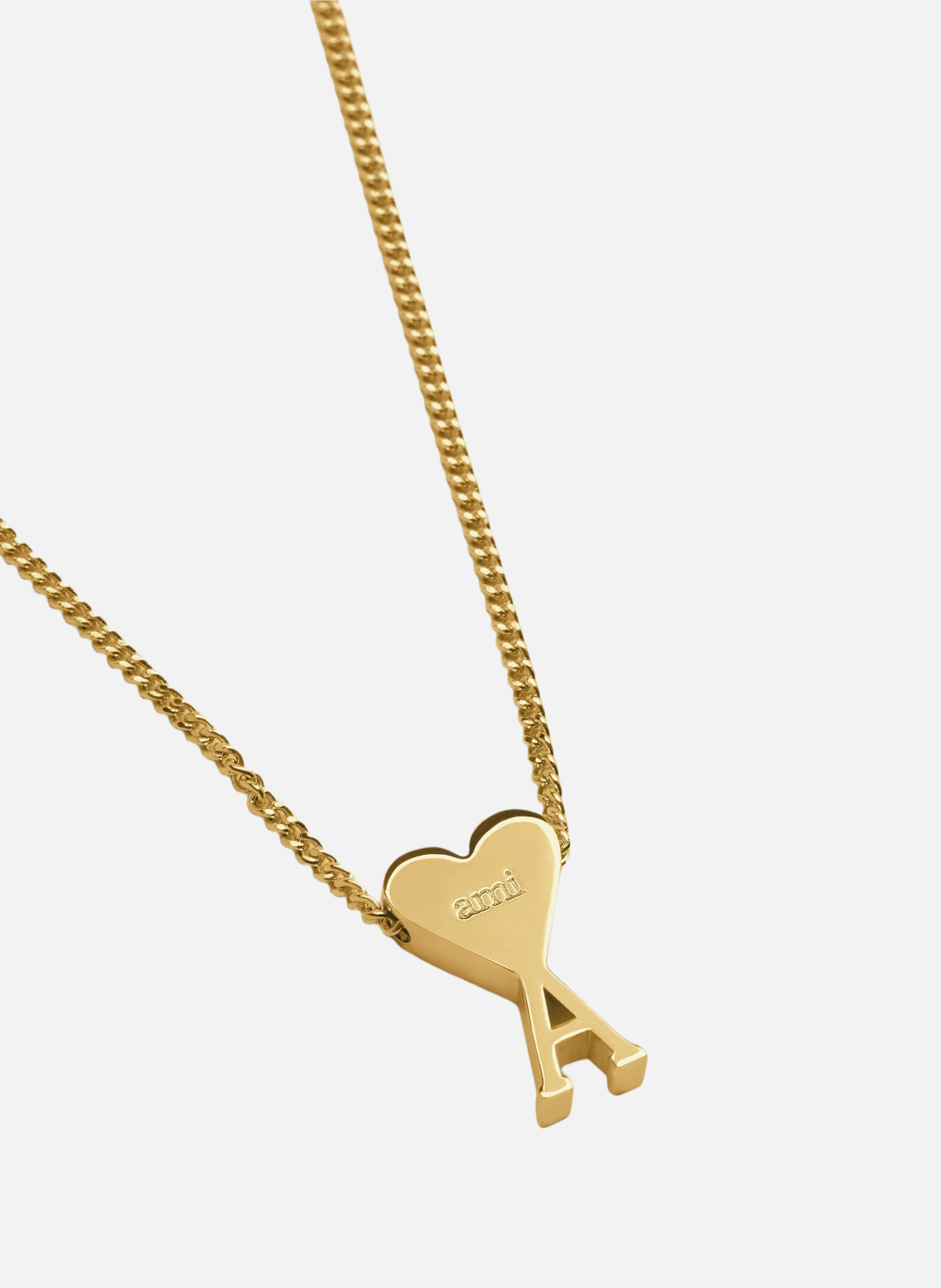 Collier pendentif ami de coeur unisexe Jaune