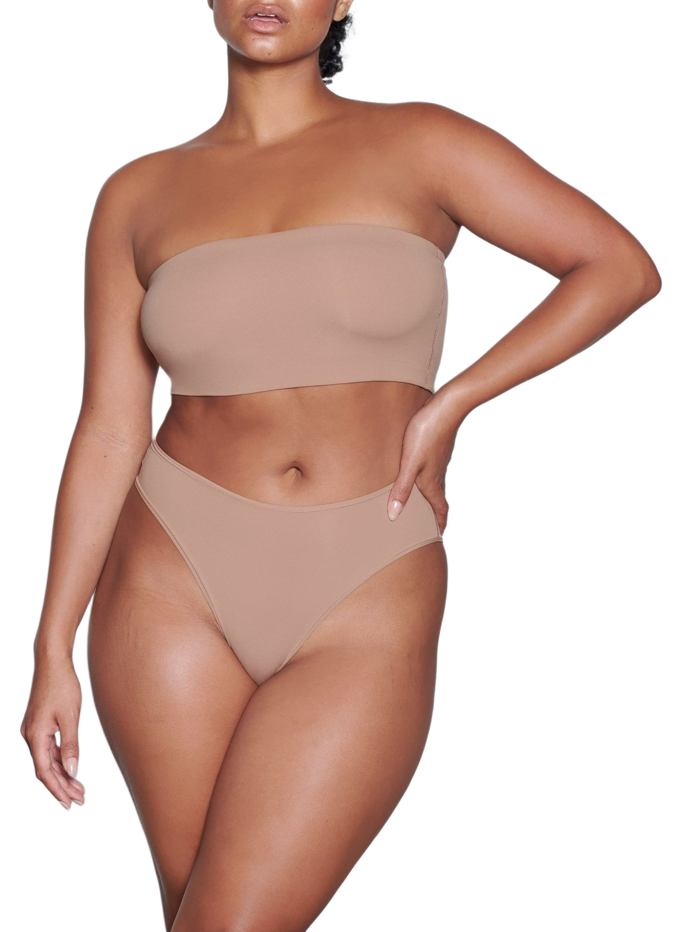 Seamless Mid-Rise Solid Culottes SKIMS Brown