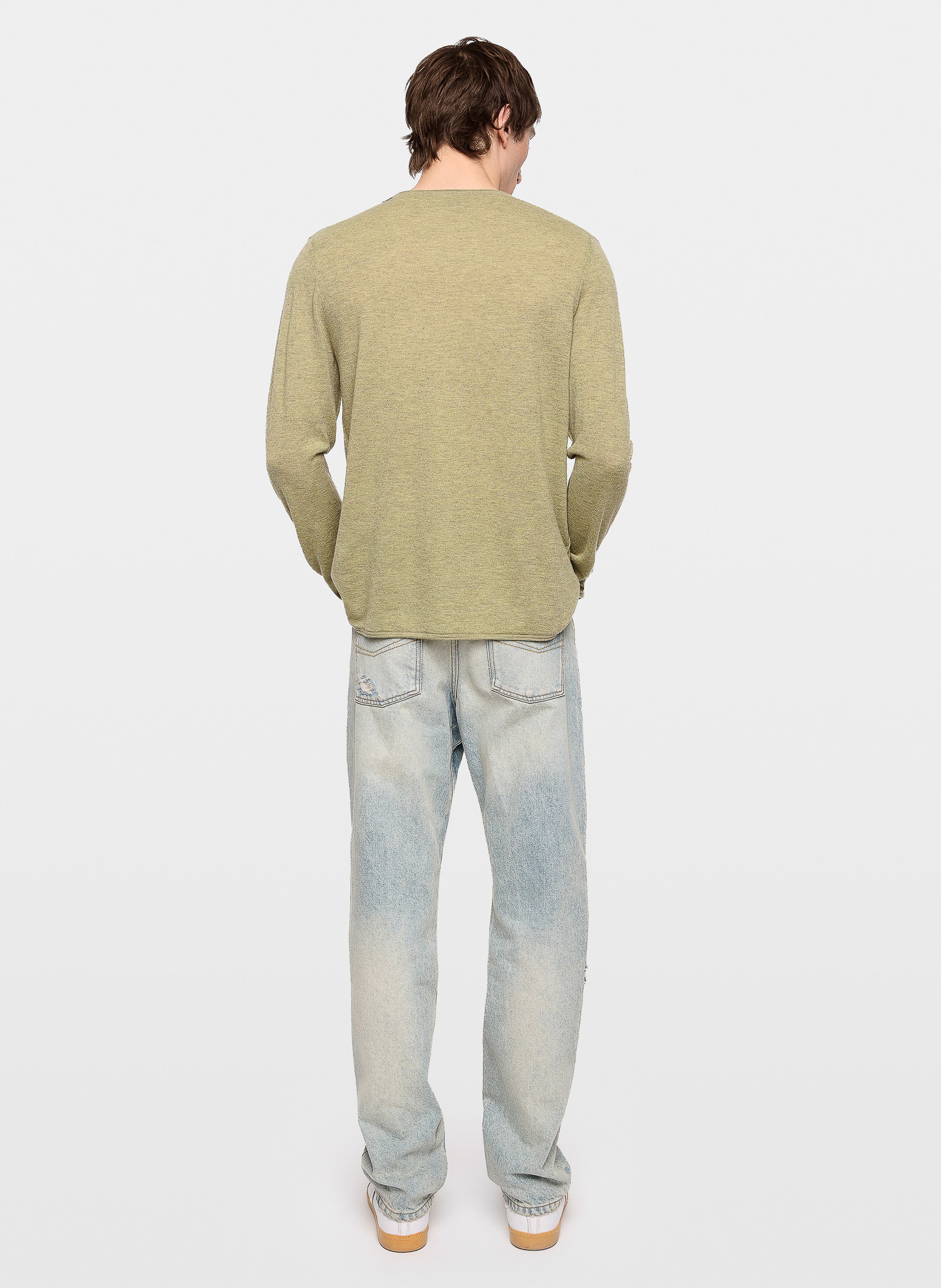 Tee-shirt col rond en cachemire teiss ZADIG&VOLTAIRE Vert