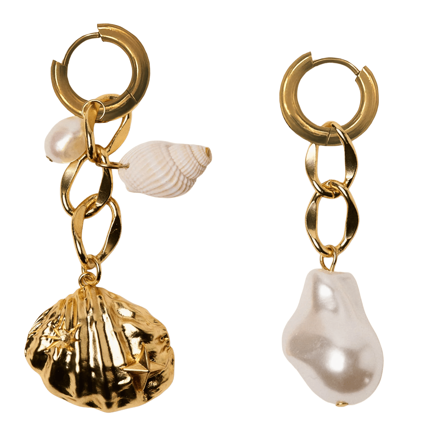 Boucles d'oreilles chaîne sedna SESSUN Doré