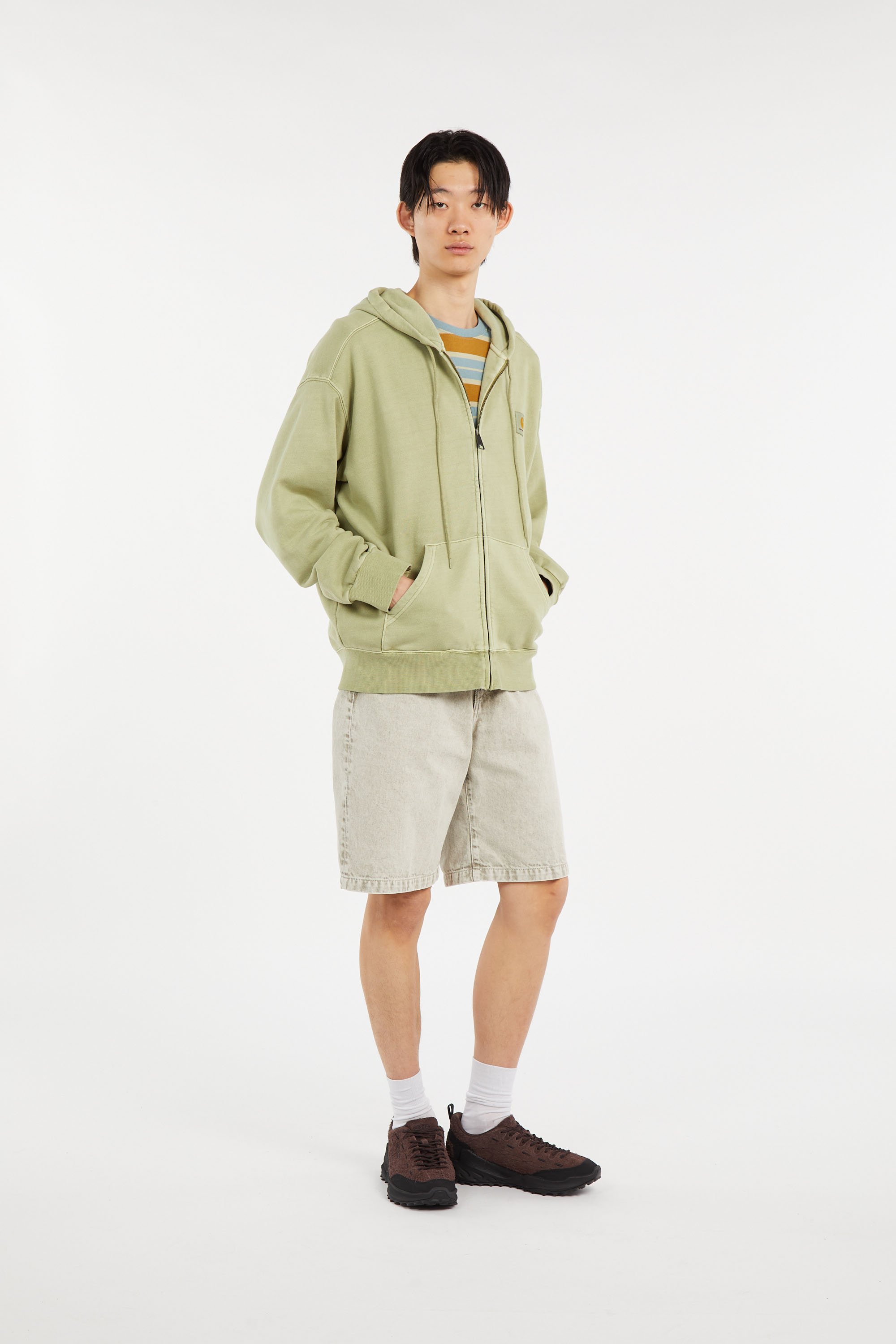 Hoodie zippé hooded nelson CARHARTT WIP Vert