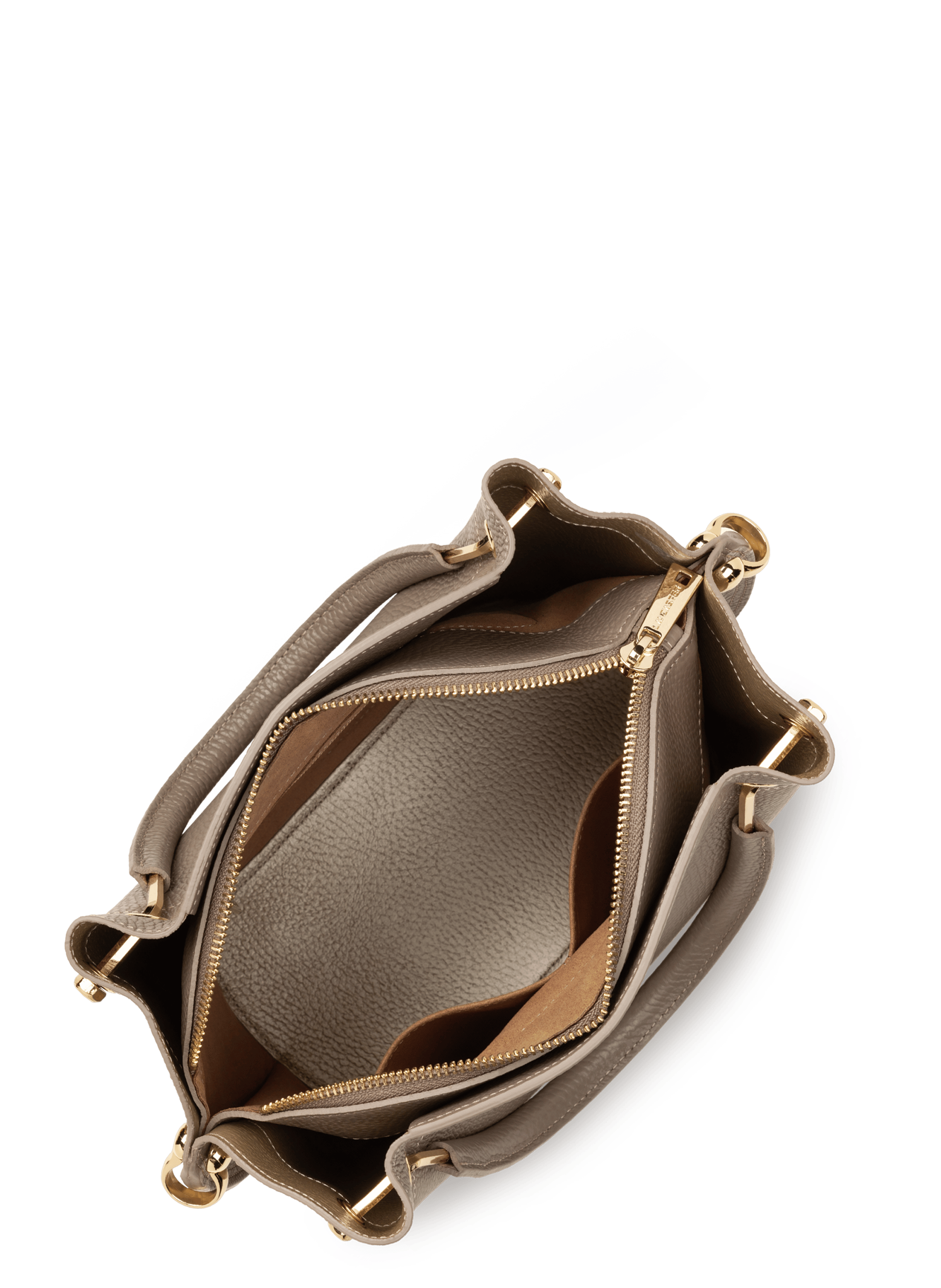 Sac à main - foulonné double louisa LANCASTER Gris