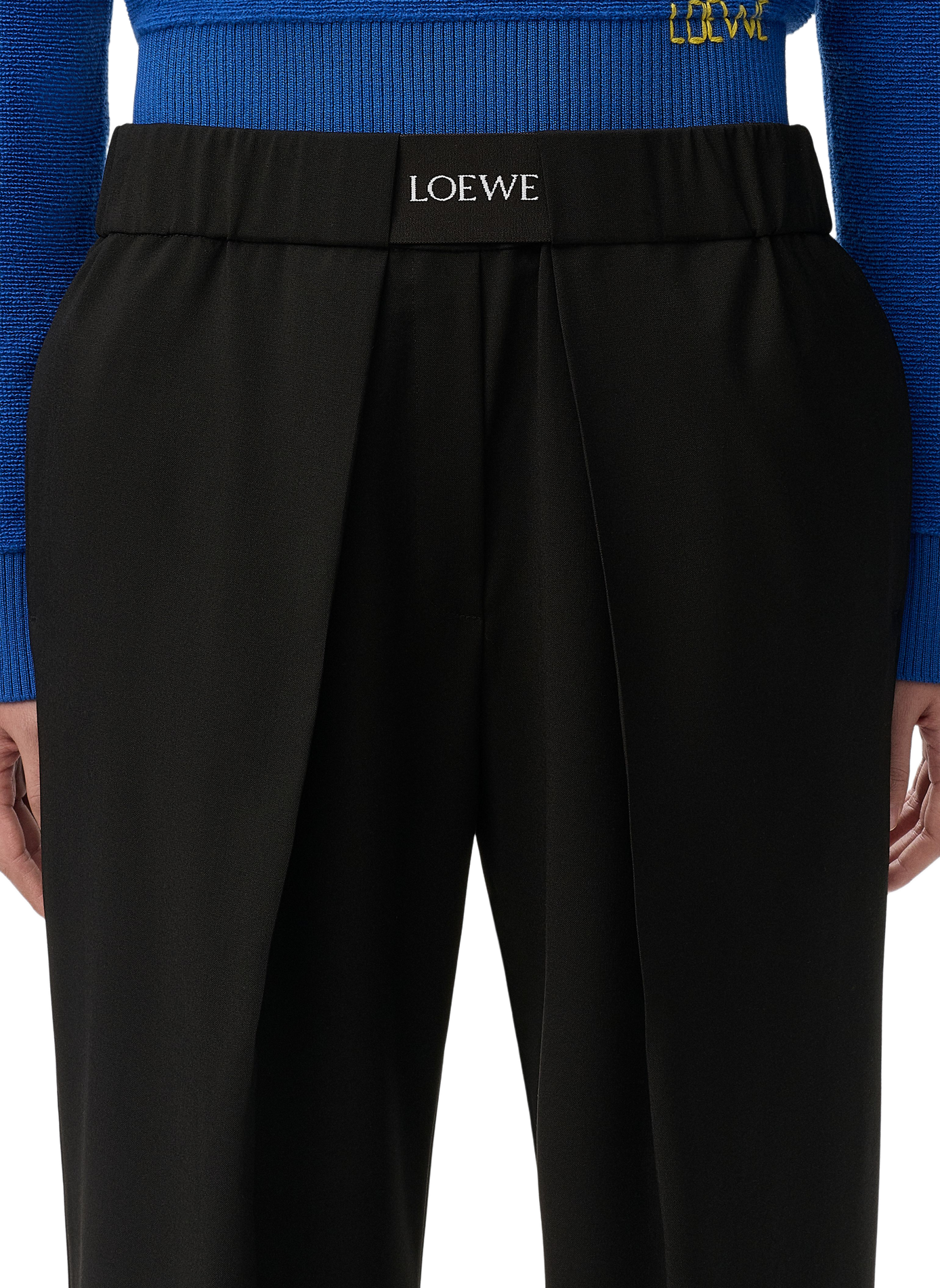 Elastische Wollhose LOEWE Schwarz