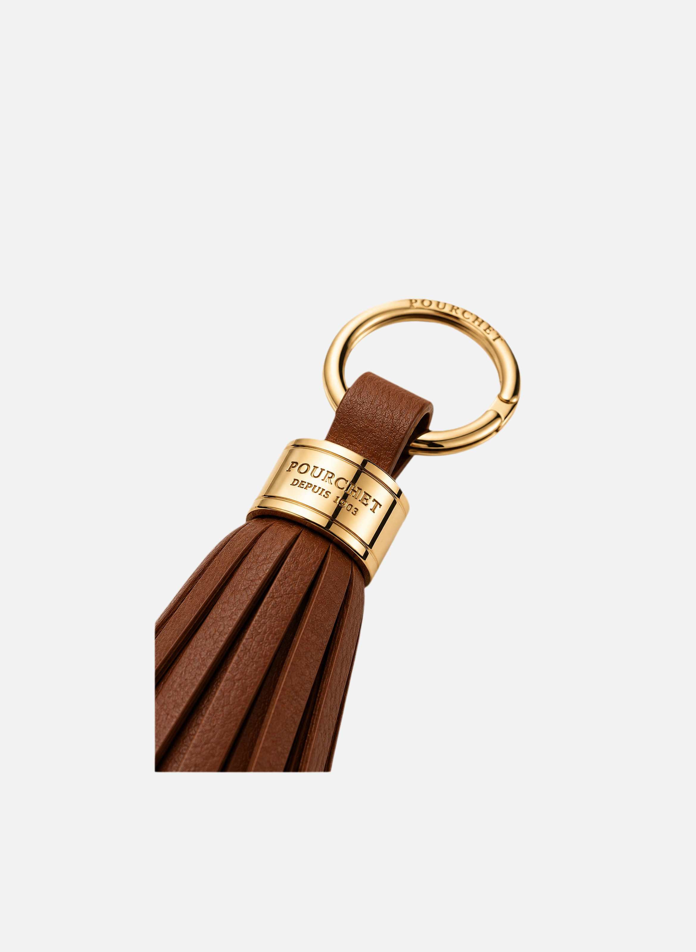 Accessoires | porte-clés en métal et cuir POURCHET Marron